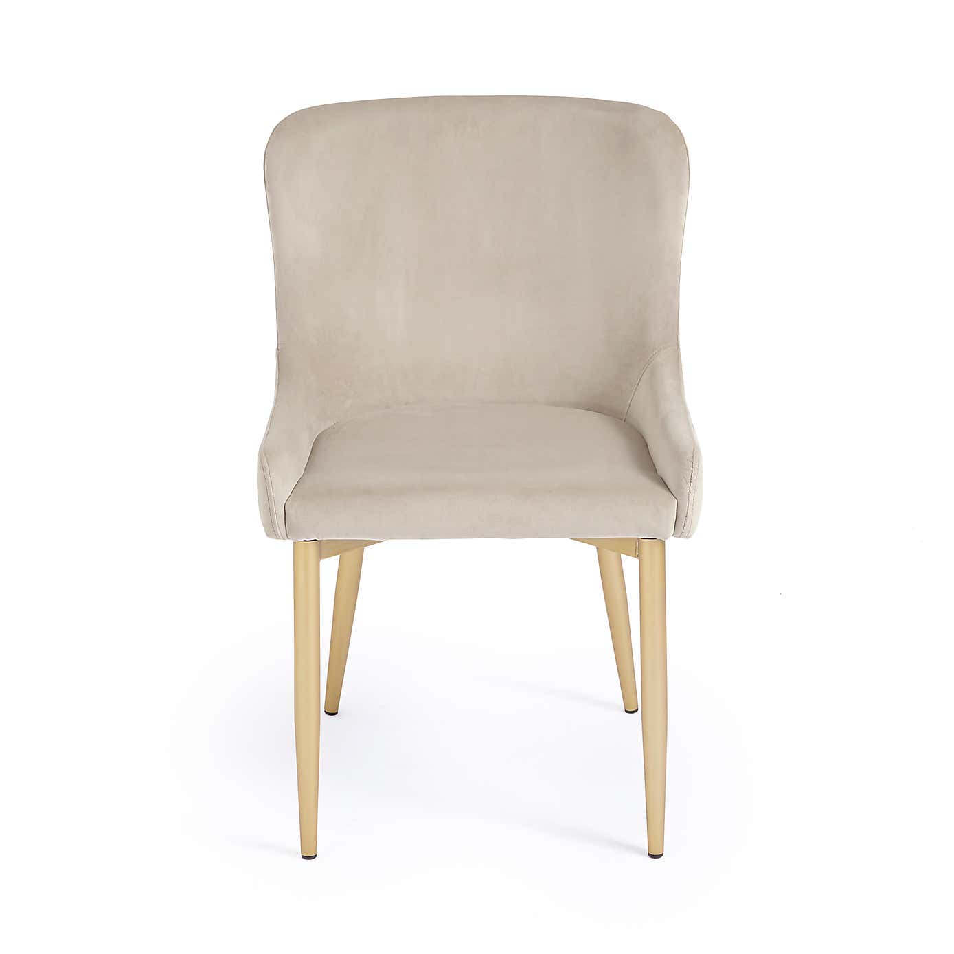 Montreal Set of 2 Dining Chairs, Mink Velvet