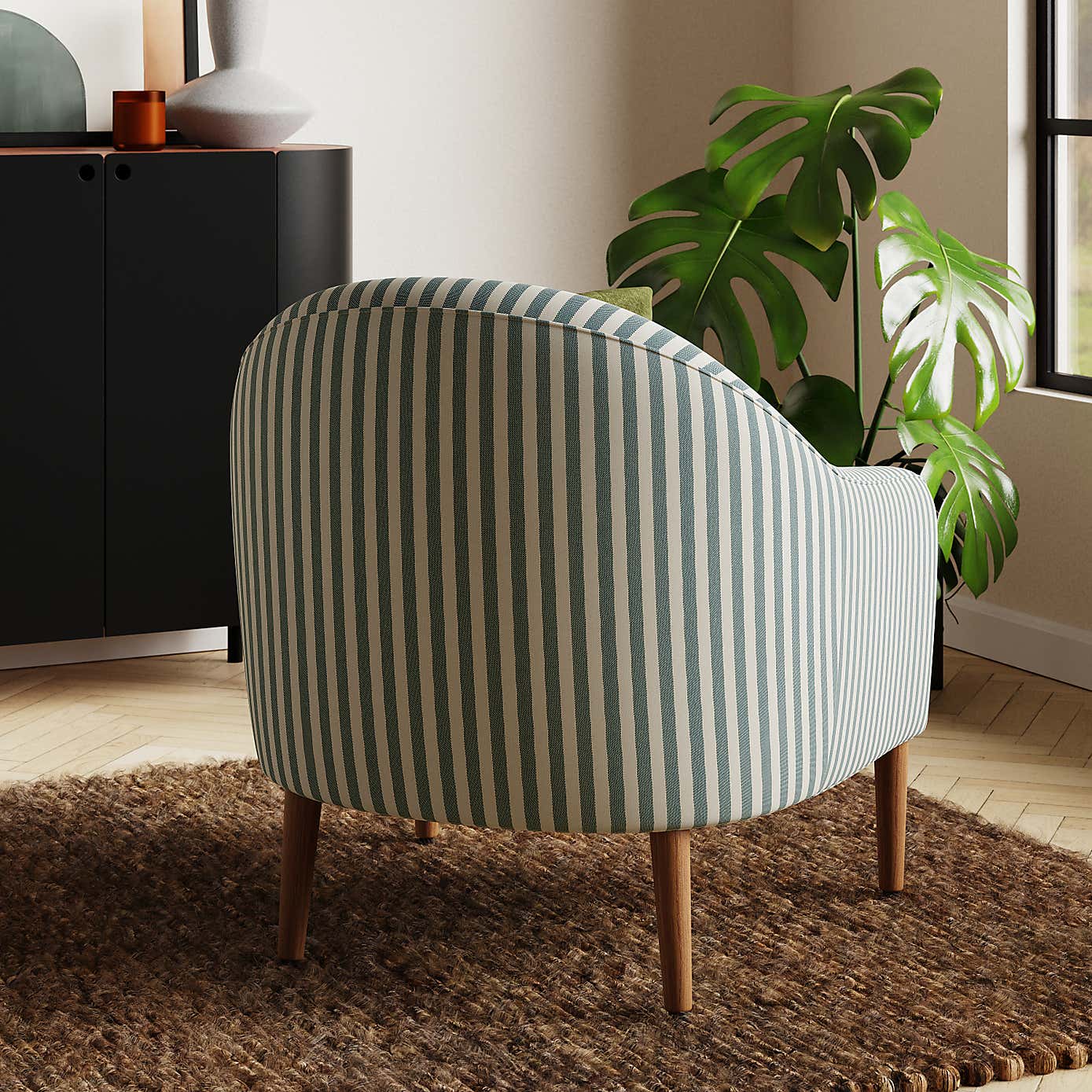 Kaspar Woven Linford Stripe Tub Chair