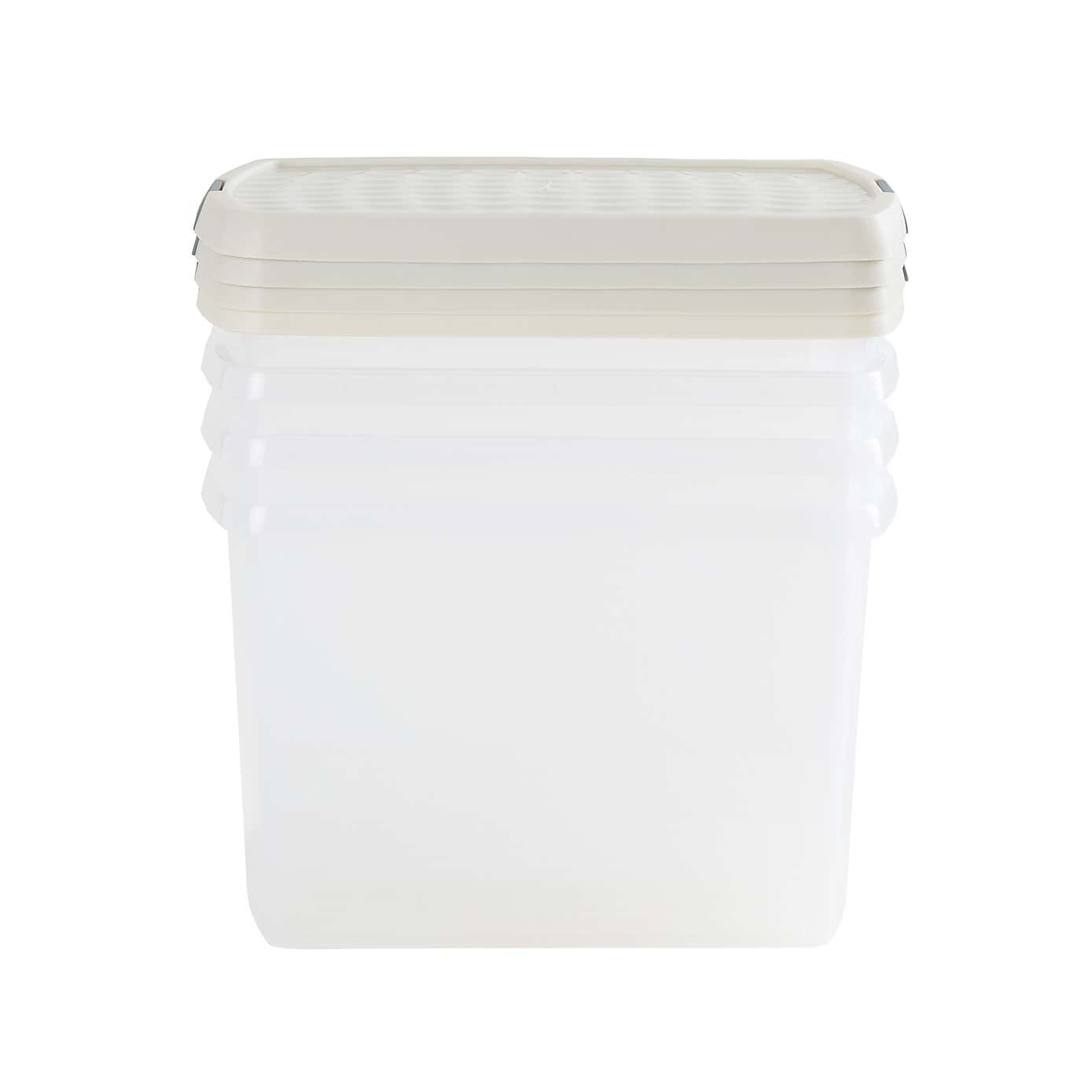 Wham Clip Pack of 4 Rectangle Storage Boxes With Lids