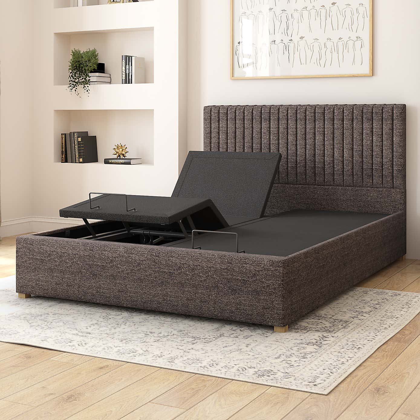 Grant Saxon Twill Adjustable Bed