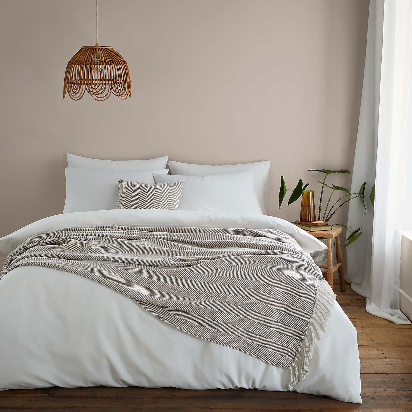 Jenson Herringbone Throw 235cm x 235cm