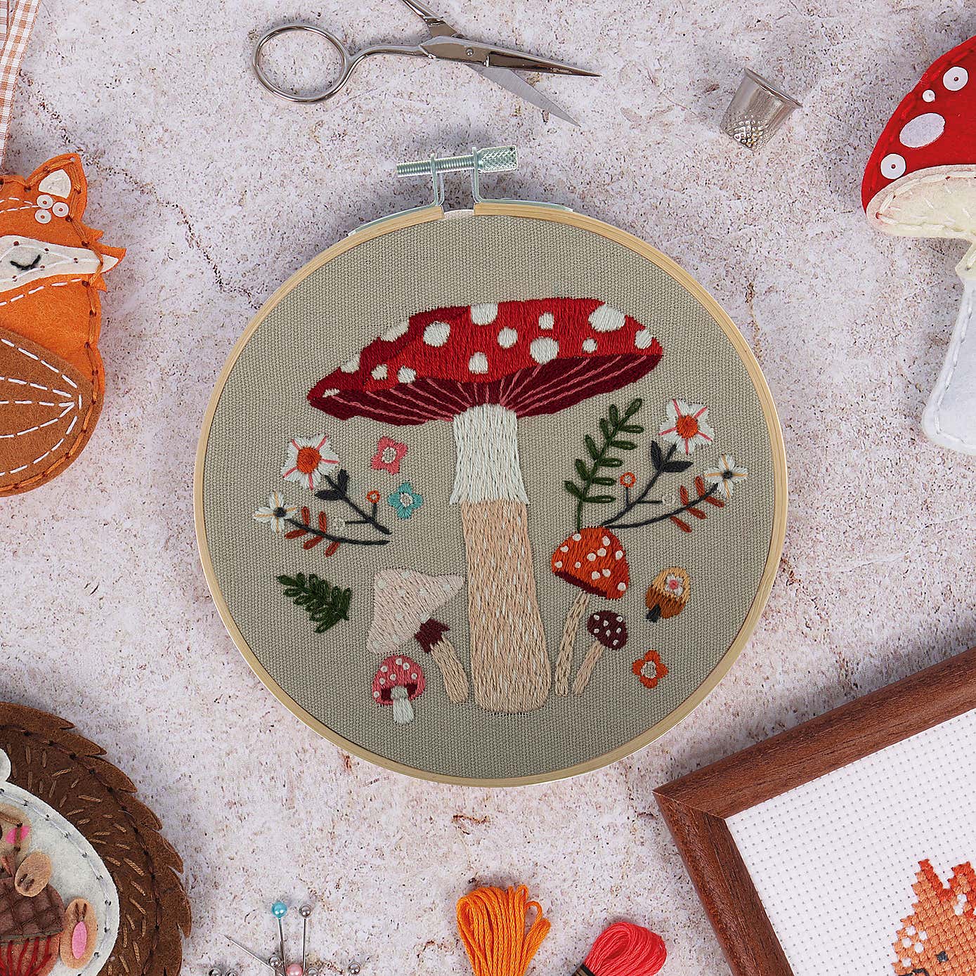Embroidery Kit Toadstool