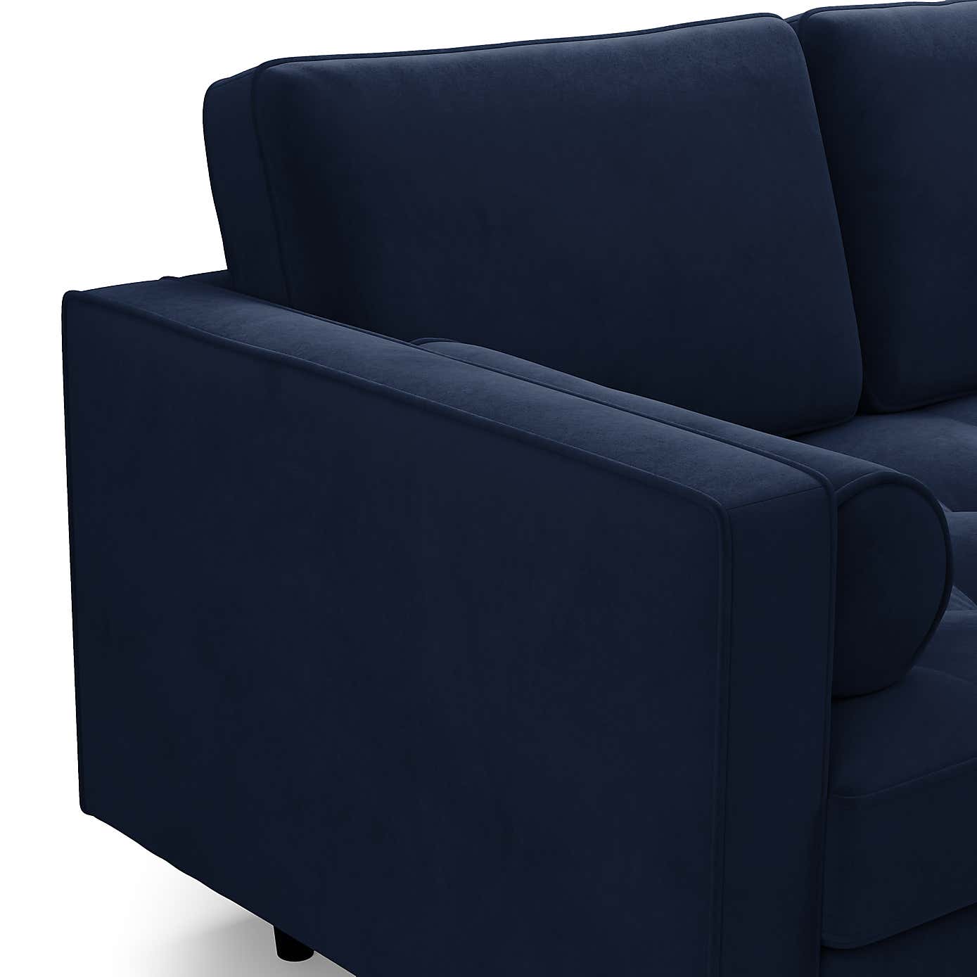 Zoe Velvet Left Hand Corner Sofa