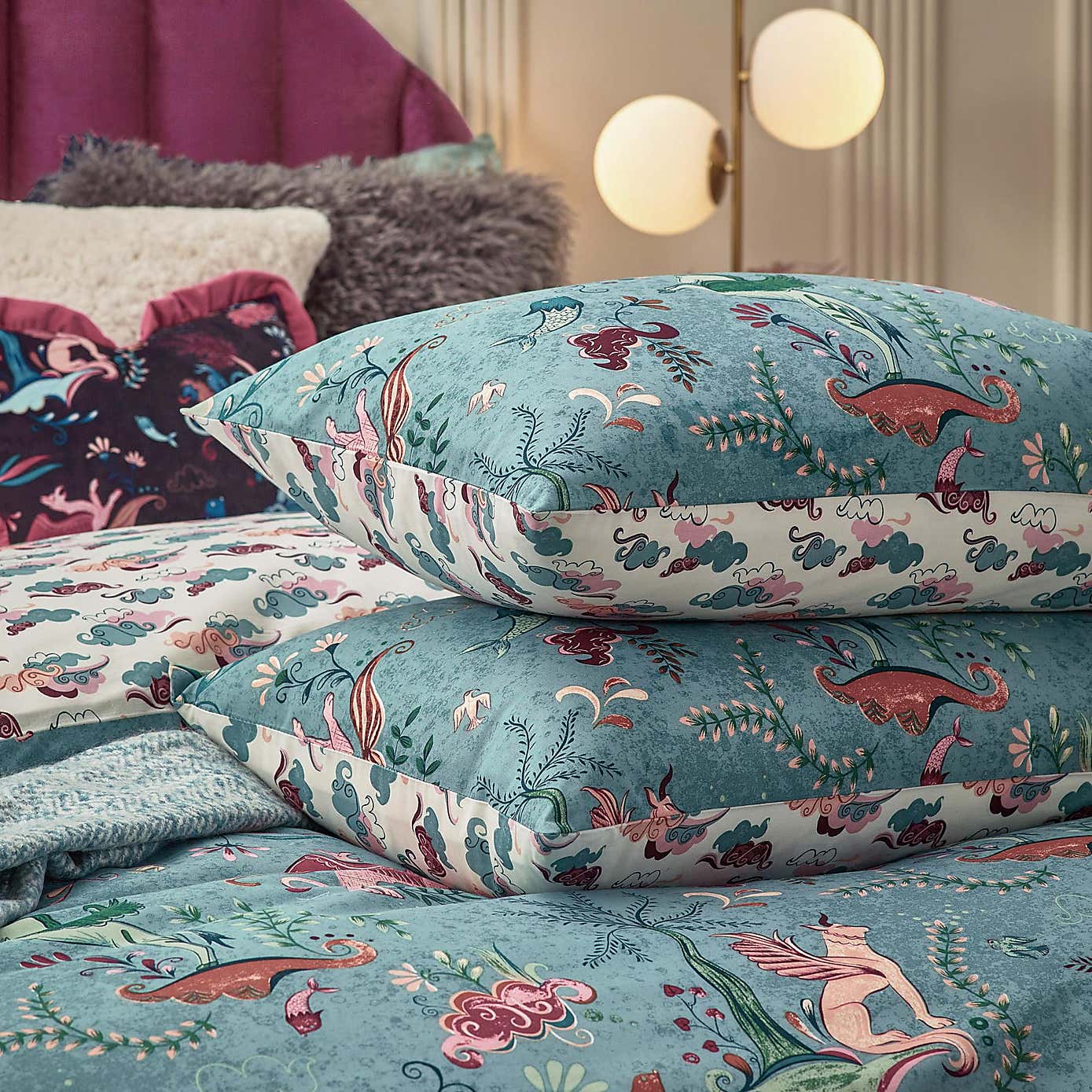 Furn Athena Reversible Duvet Cover and Pillowcase Set