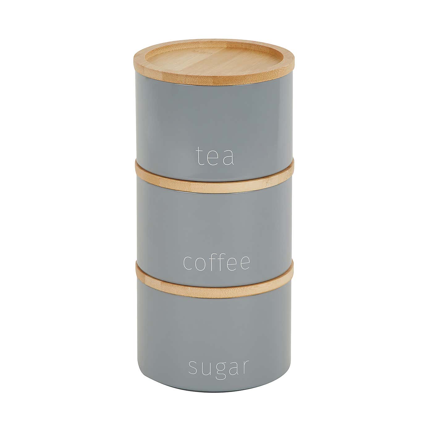 Stacking Tea Coffee Sugar Black