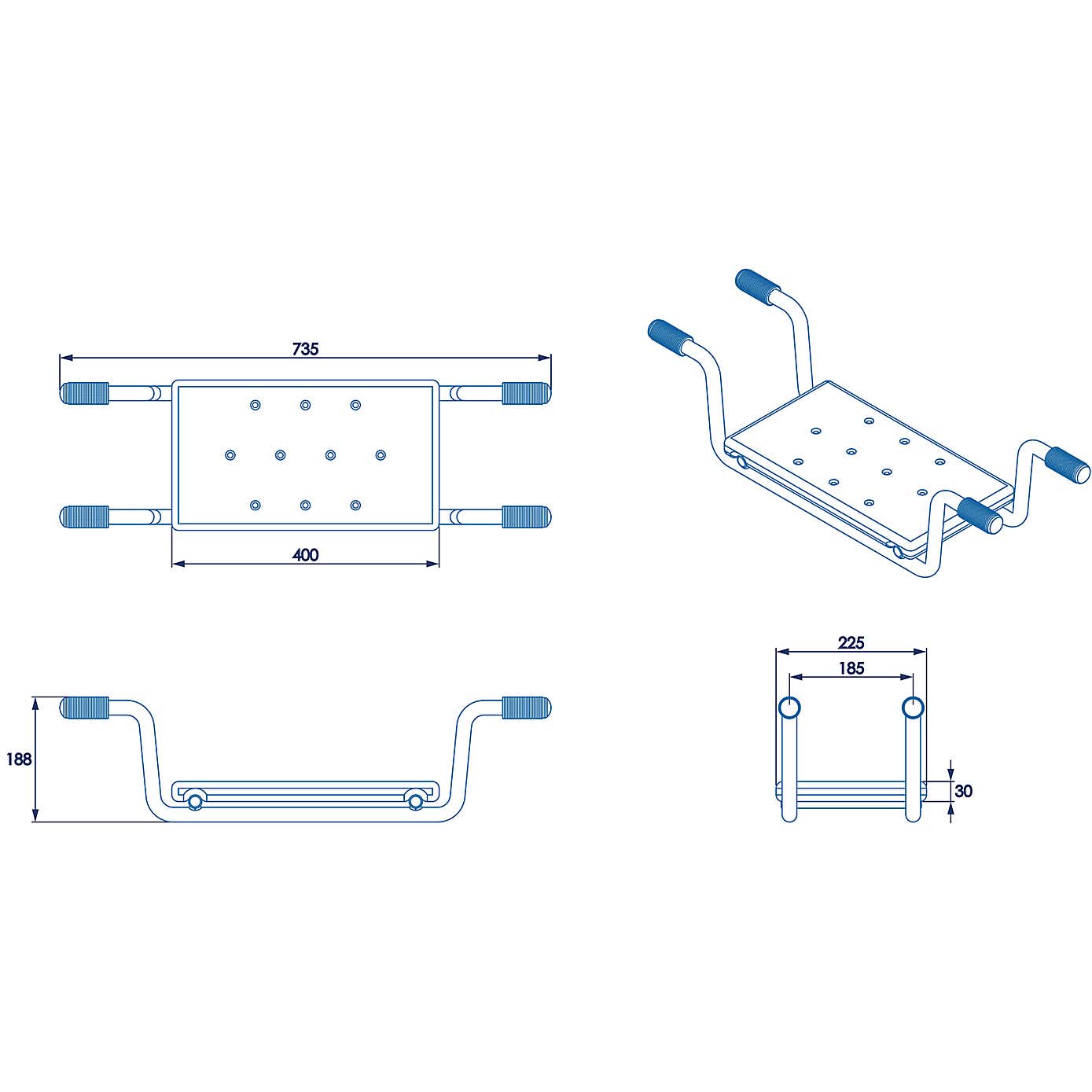 Easy-Fit White Bath Bench