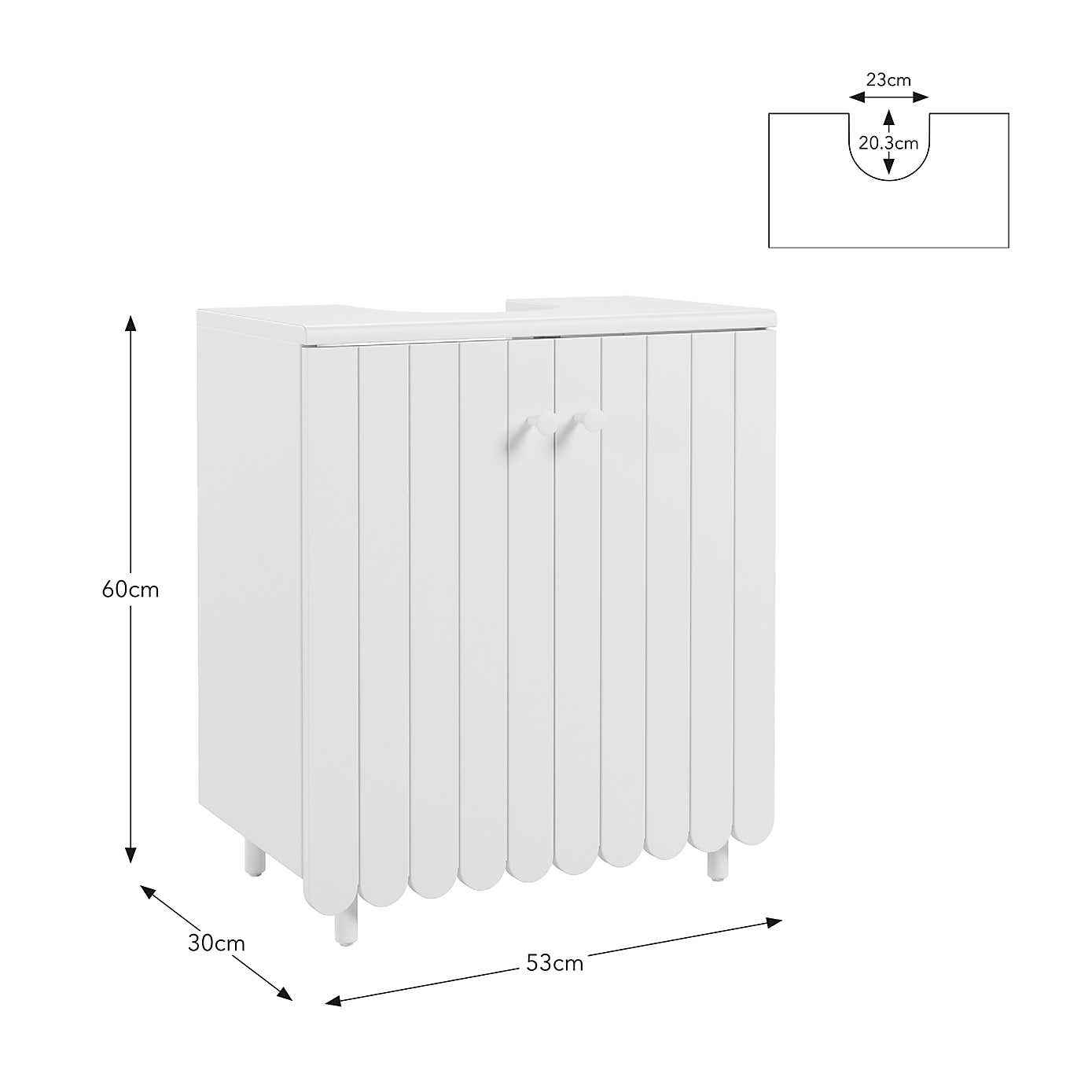 Scallop Under Sink Unit
