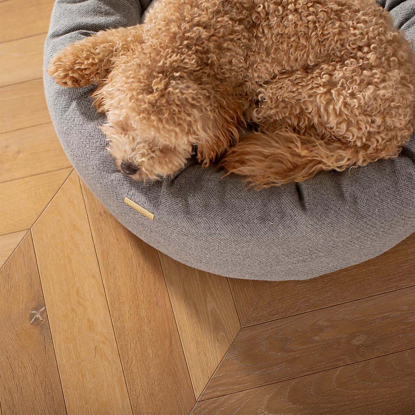 Lords and Labradors Herringbone Donut Dog Bed