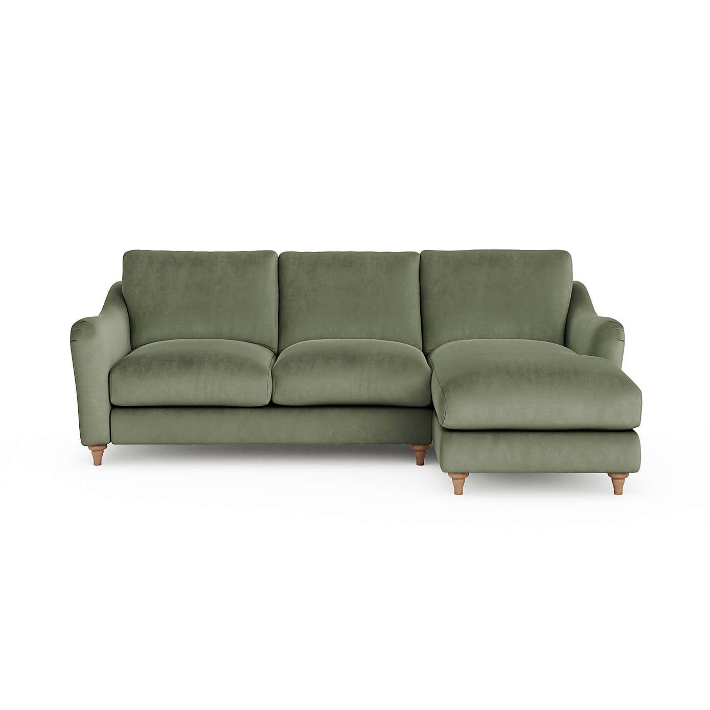 Hattie Matte Plush Velvet Corner Chaise Sofa