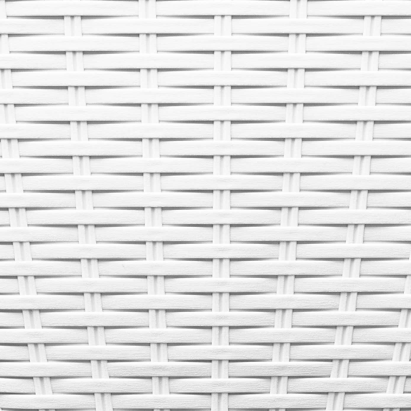 Addis Rattan White Toilet Brush & Bin Set