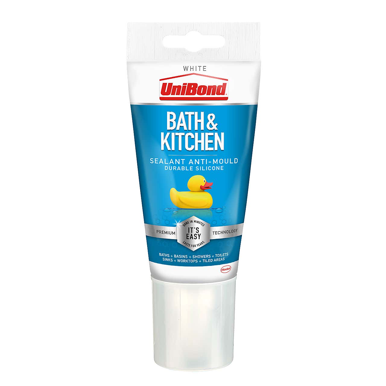 UniBond Anti Mould Kitchen and Bathroom Sealant Tube 147g