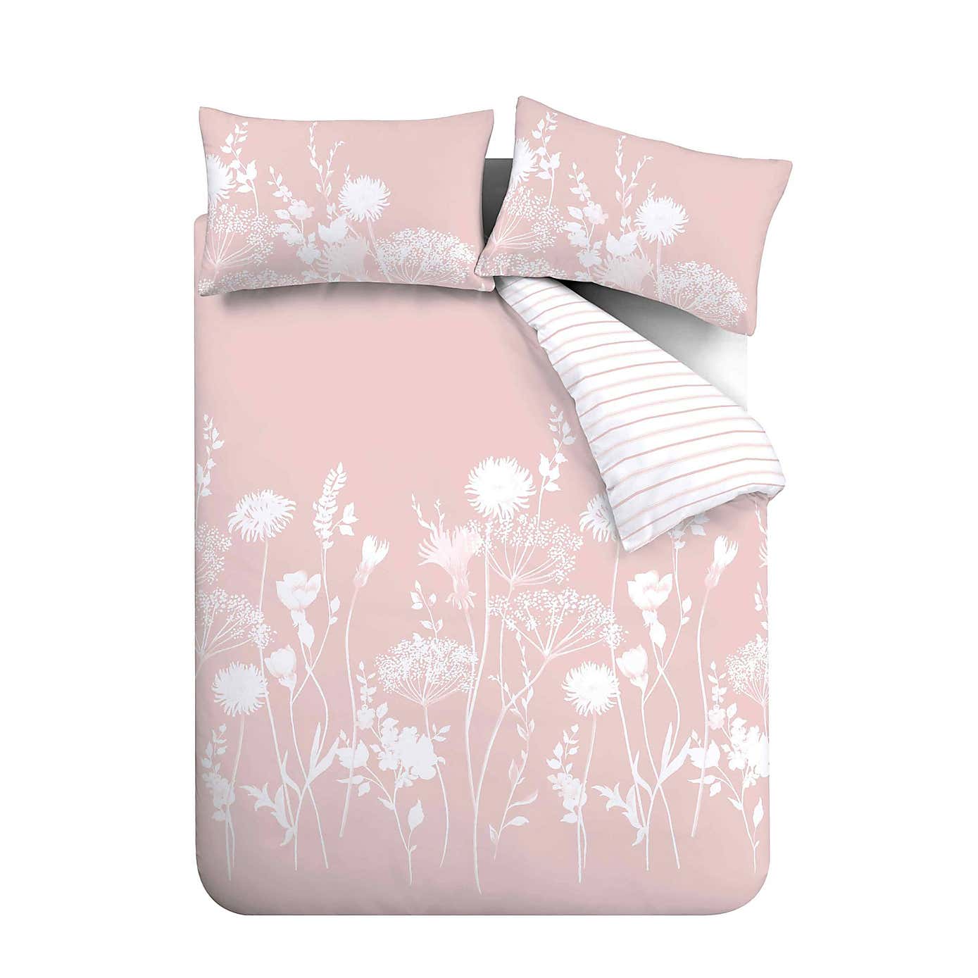 Catherine Lansfield Meadow Sweet Floral Reversible Duvet Cover and Pillowcase Set