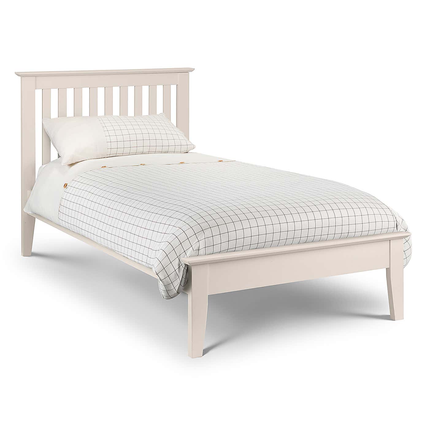 Salerno Two Tone Ivory Wooden Bed Frame