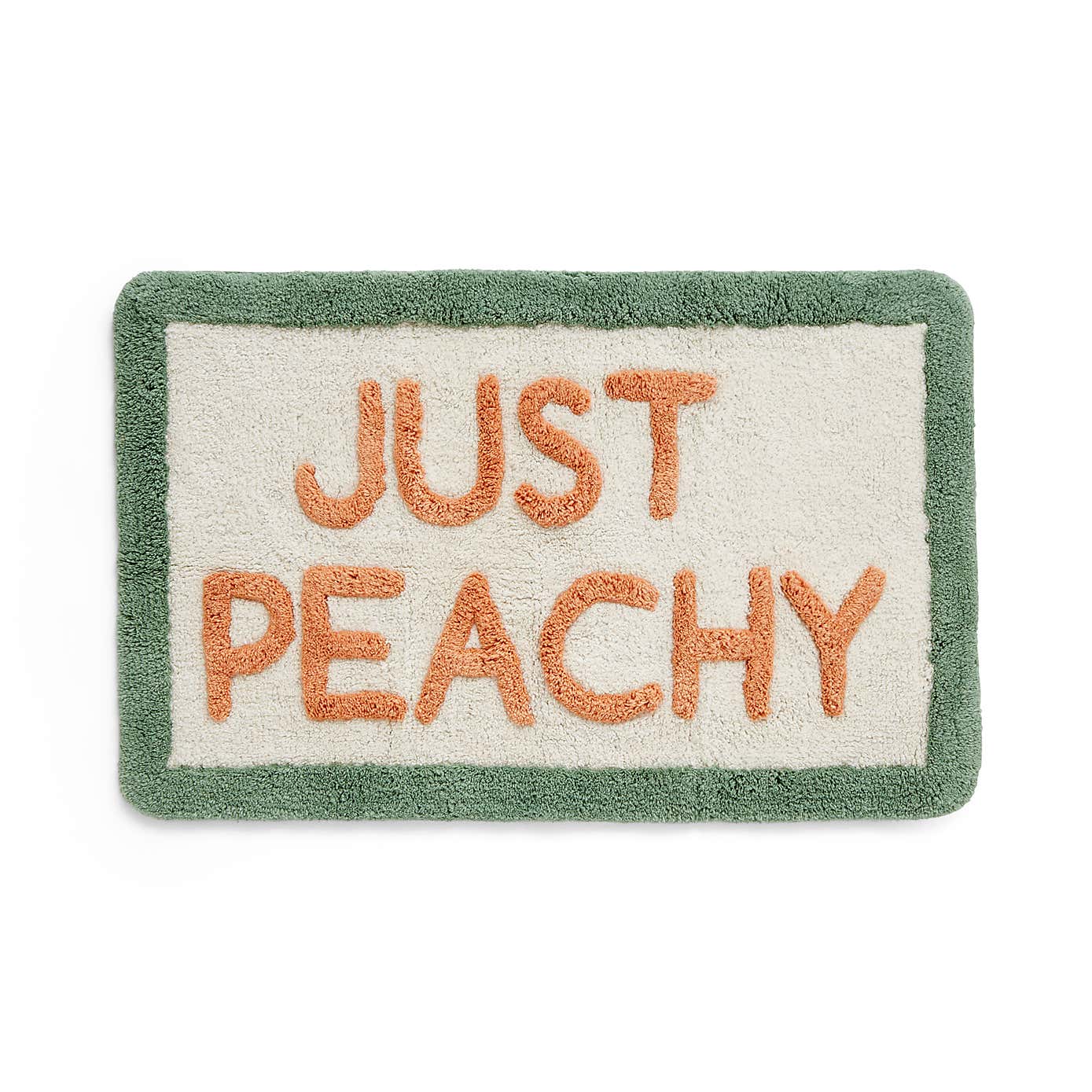 Just Peachy Slogan Bath Mat