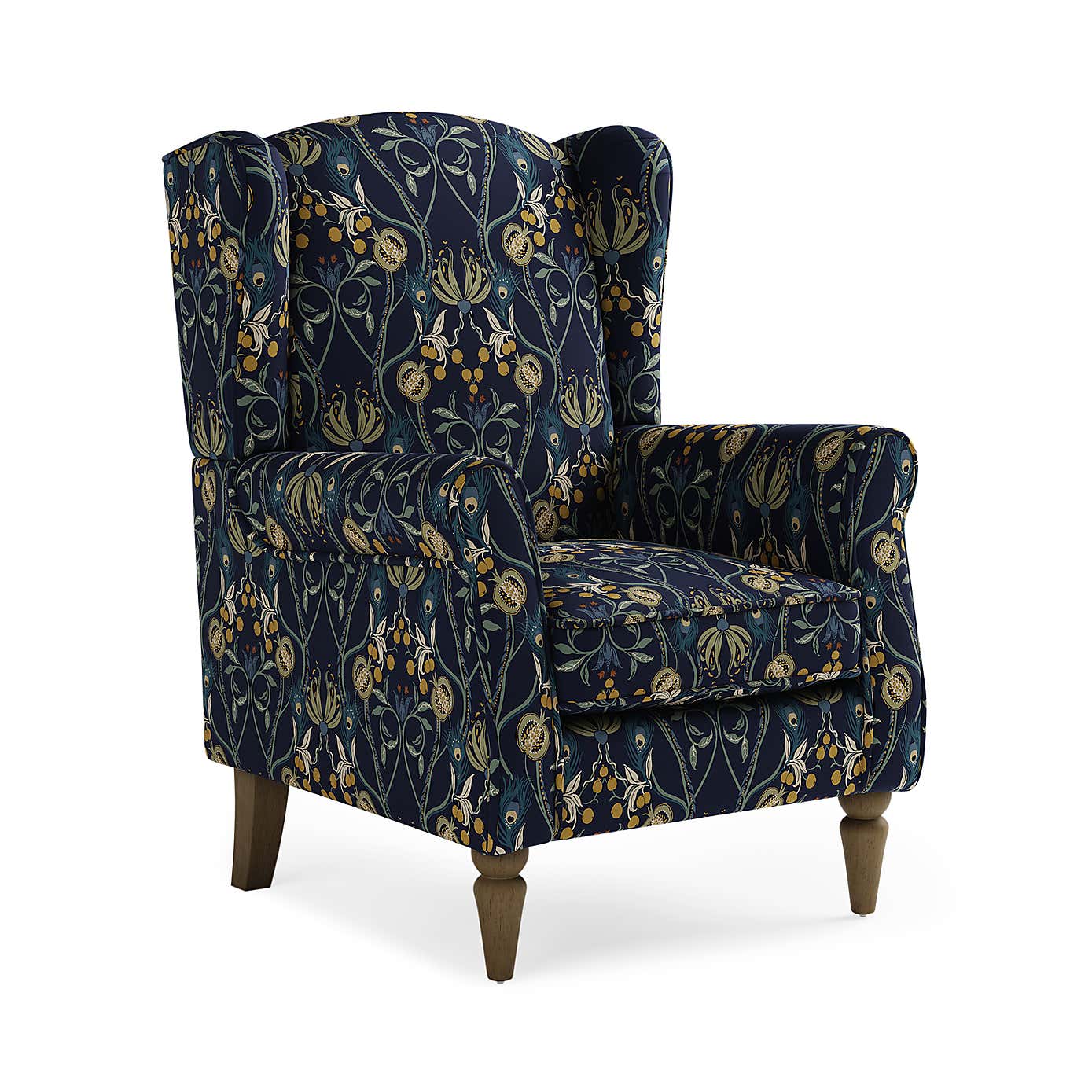 Oswald Havisham Print Wingback Armchair