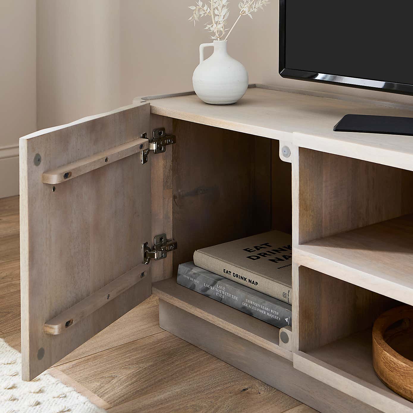 Willa Extra Wide TV Unit for TVs up to 80",Mango Wood