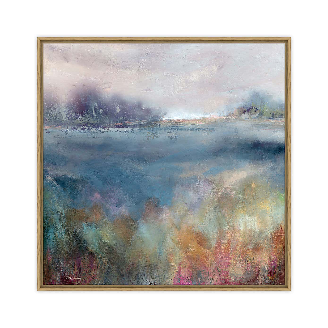 Prairie at Dawn Framed Canvas