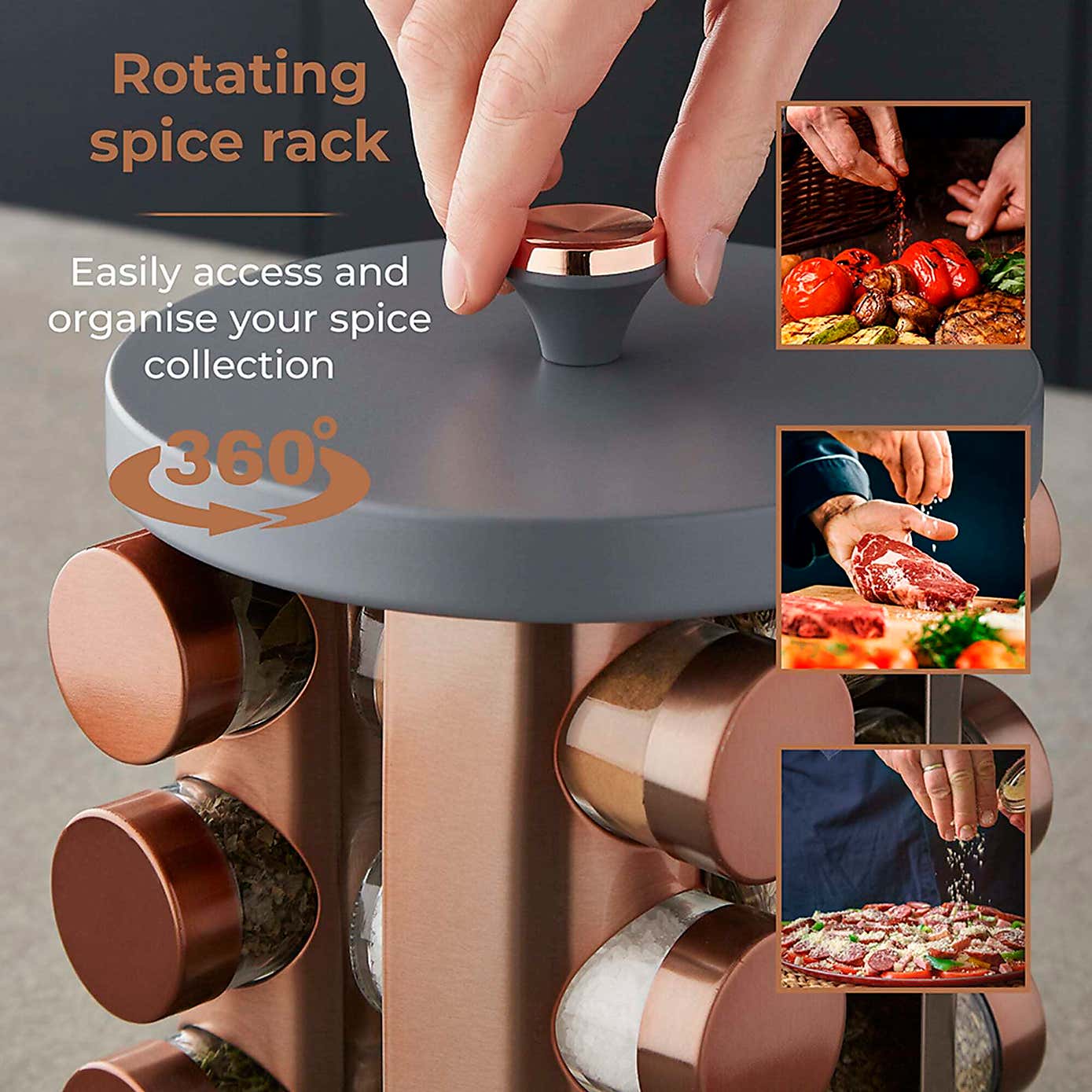 Tower Cavaletto 12 Jar Spice Rack Set