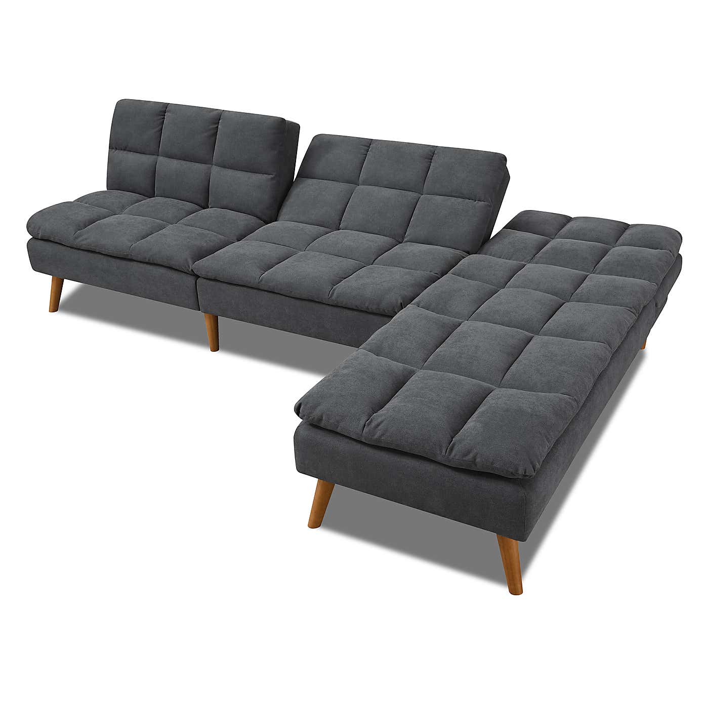 Cloud Fabric Corner Double Sofa Bed