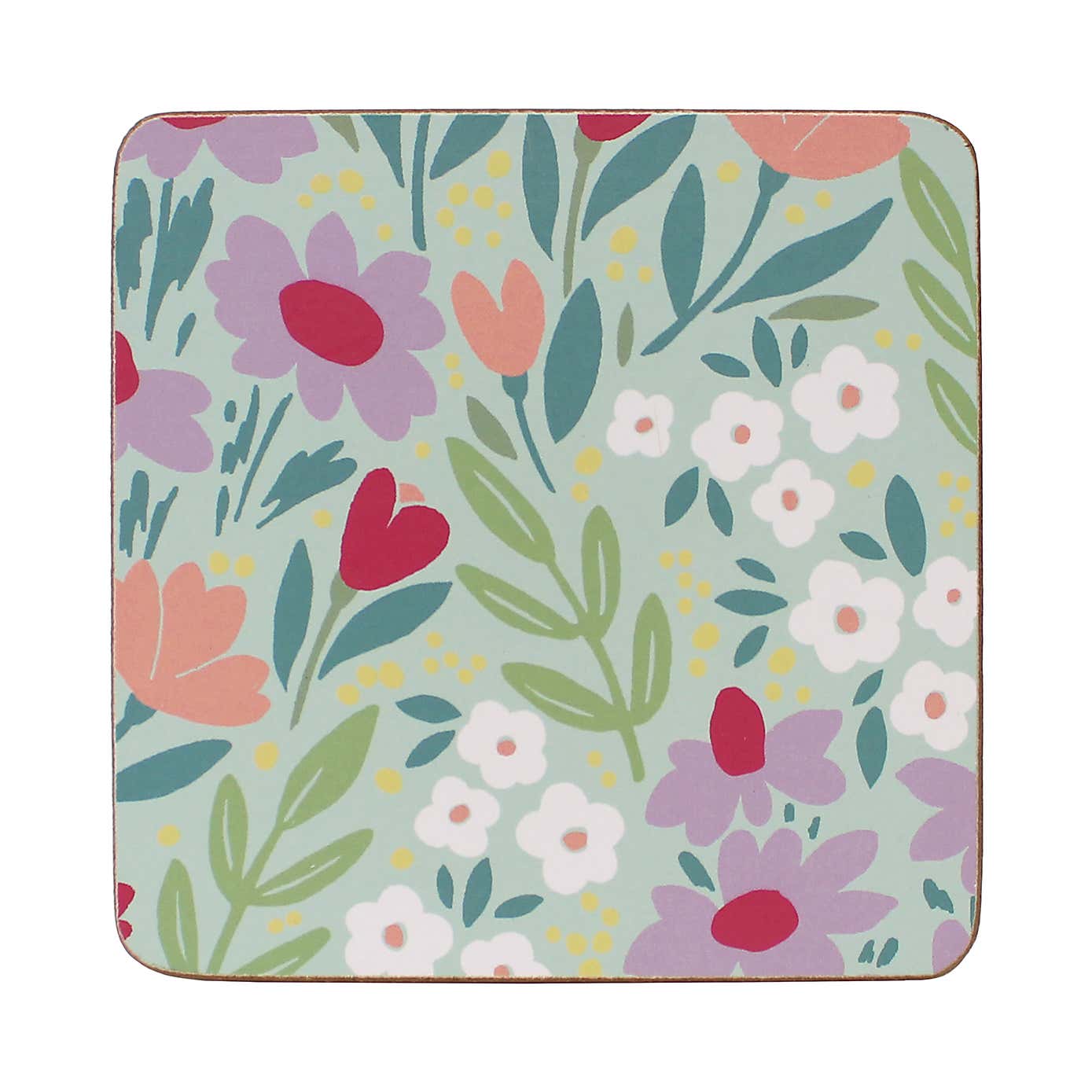 Meadow cork back coaster 4pk