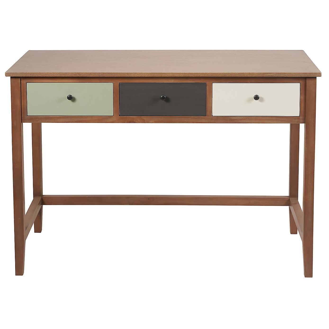 Loft Pine Wood 3 Drawer Desk