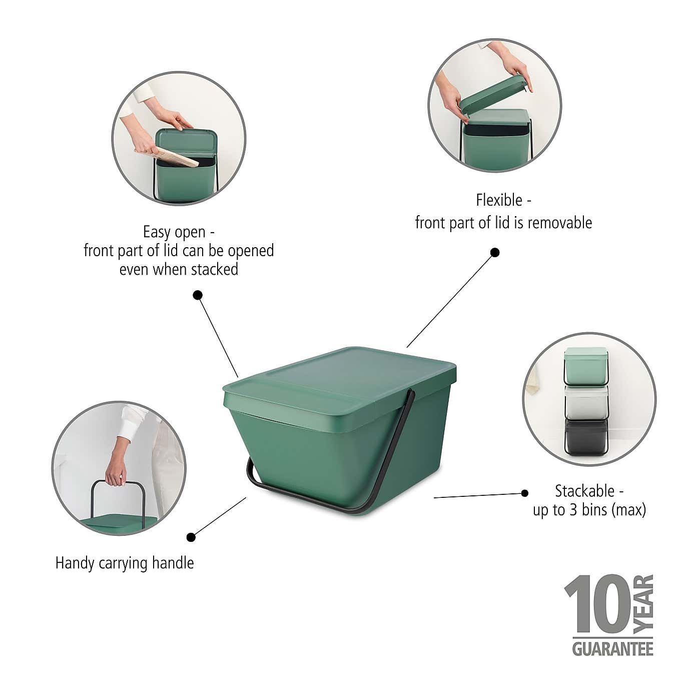 Brabantia Sort & Go Stackable Recycle Bin