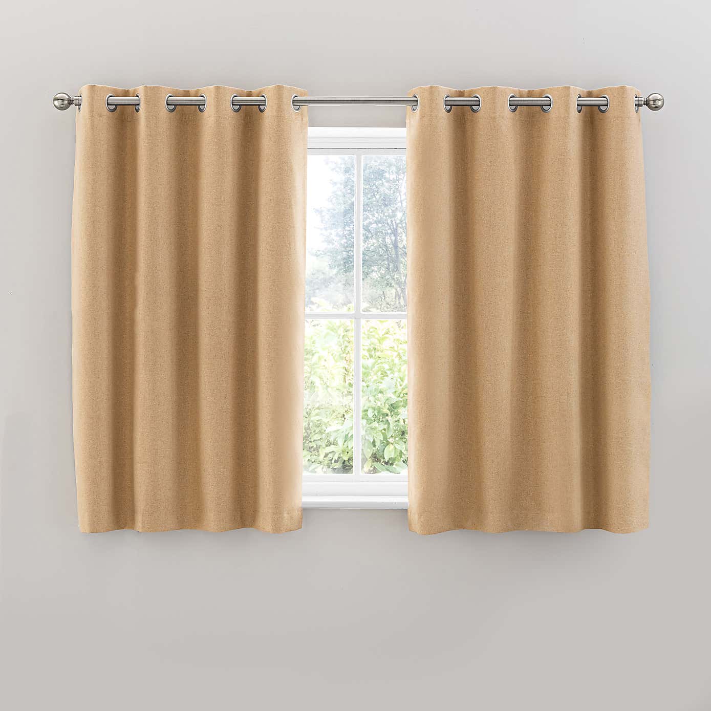 Luna Brushed Blackout Eyelet Curtains