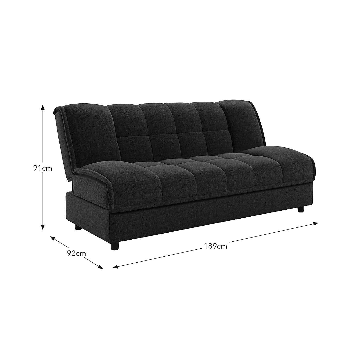 Emery Squish Soft Chenille Clic Clac Storage Sofa Bed