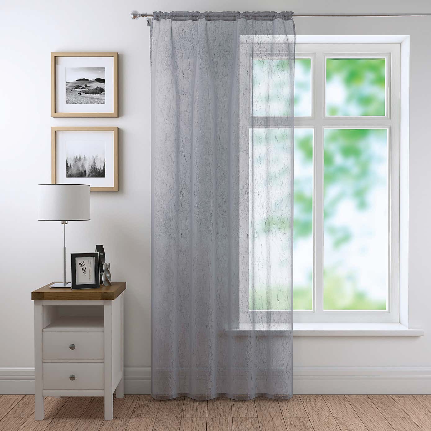 Crushed Slot Top Single Voile Panel