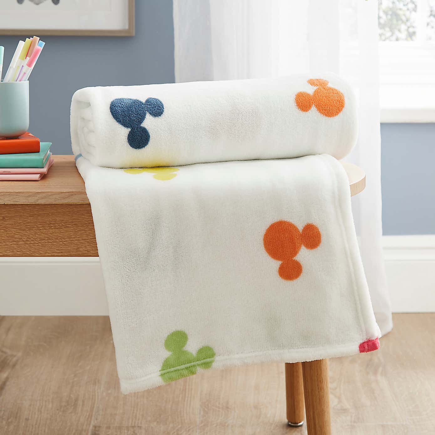 Disney Mickey Mouse Rainbow Fleece Blanket