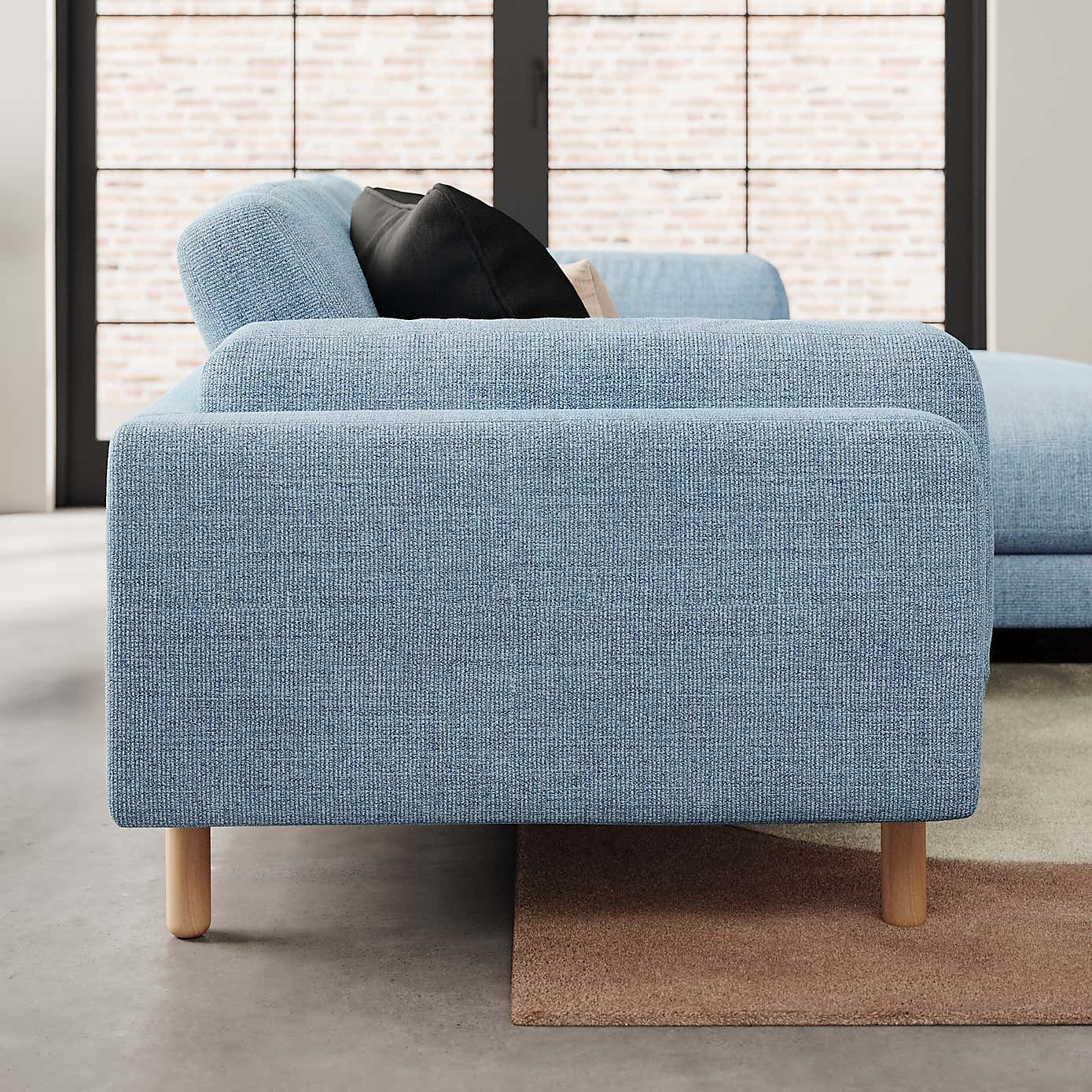 Newton Chunky Tonal Weave Corner Chaise