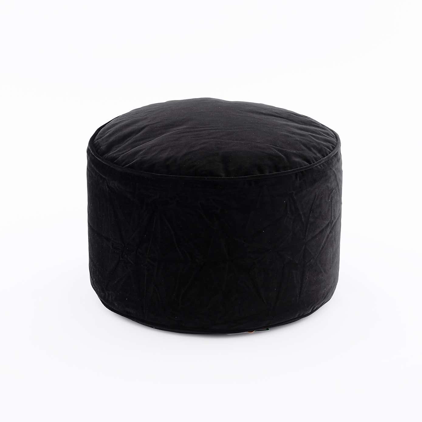 Eliza Velvet Old Gold Pouffe
