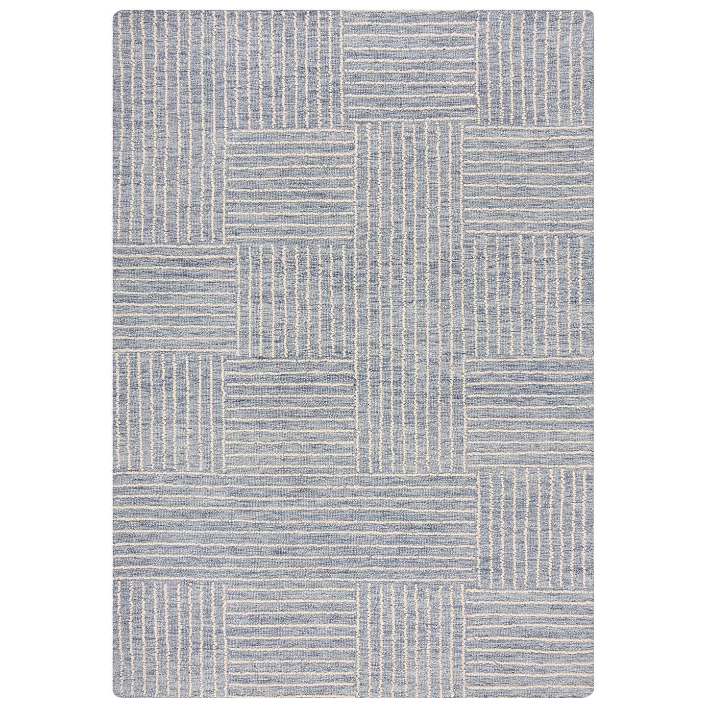 Abstract Check Wool Rug