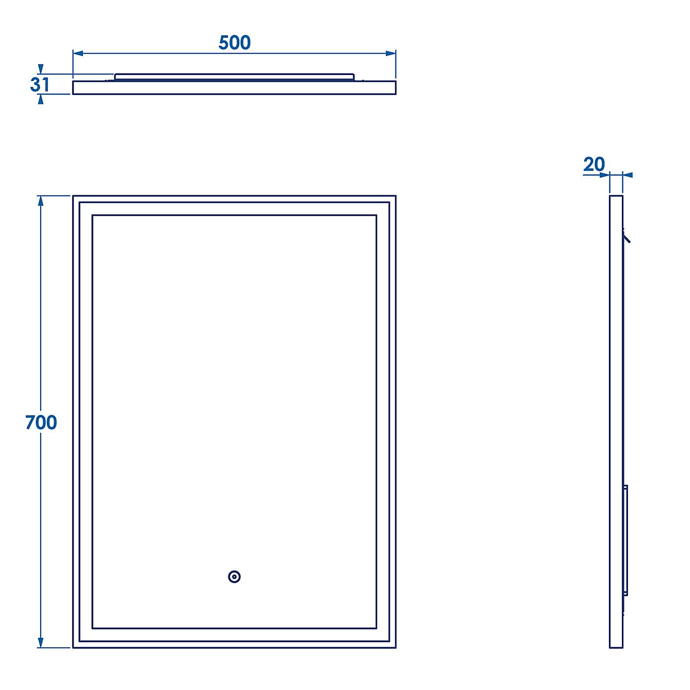 Burley Rectangle LED Wall Mirror