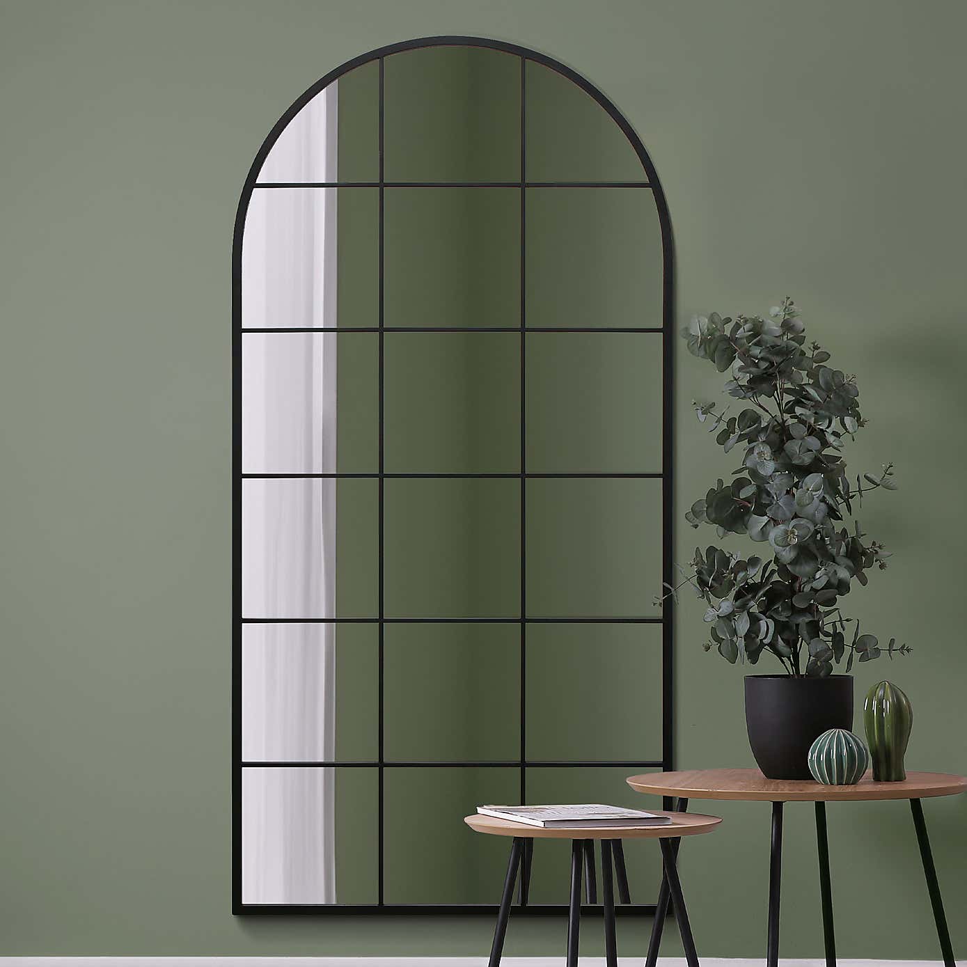 Arcus Arched Window Indoor Outdoor Full Length Wall Mirror
