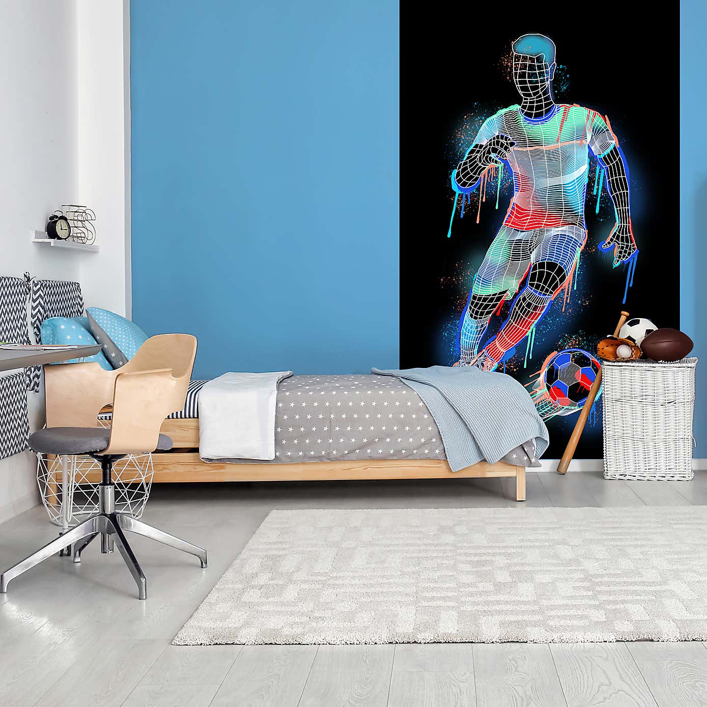 Boy Footballer Wall Mural