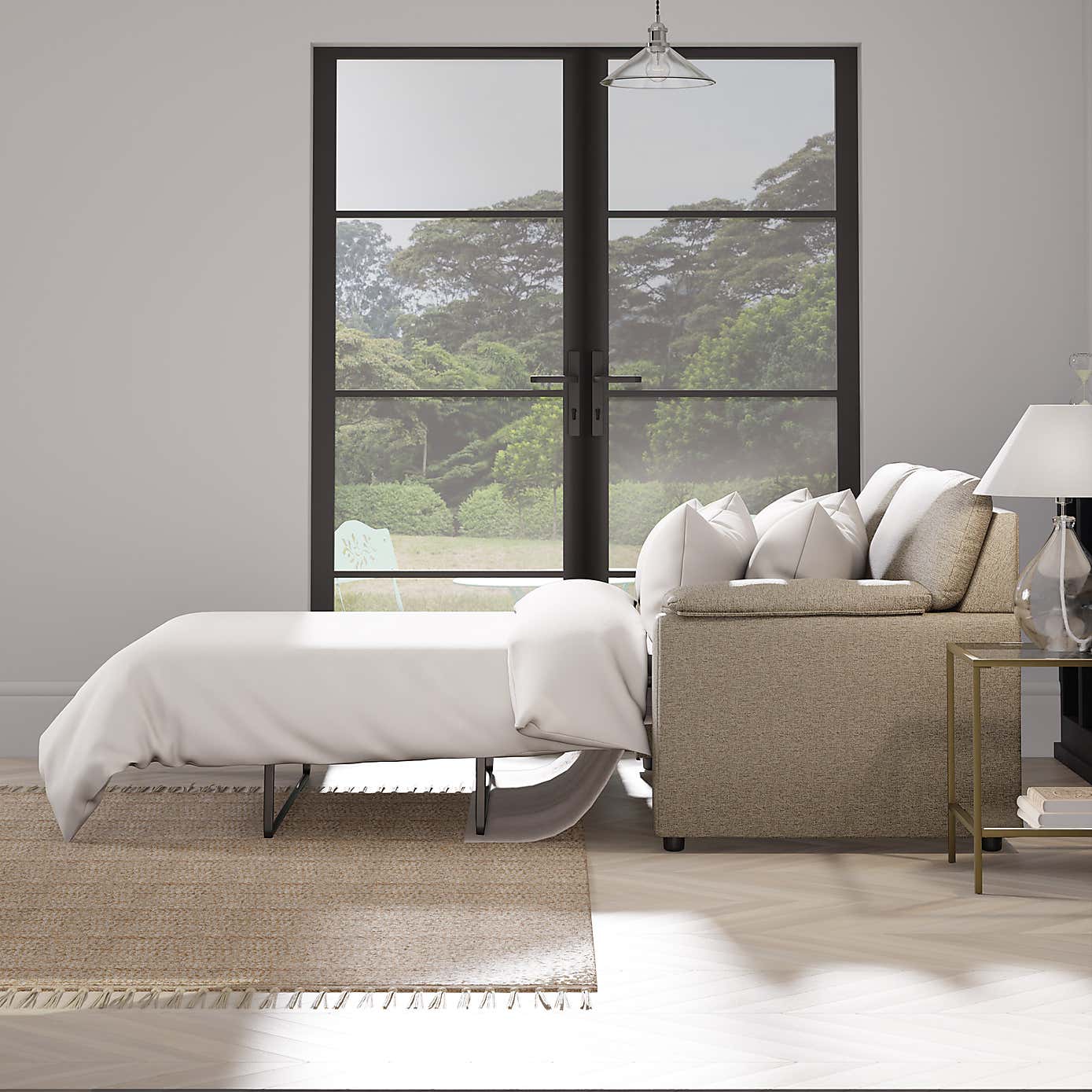 Meyer Tonal Weave 2 Seater Double Sofa Bed