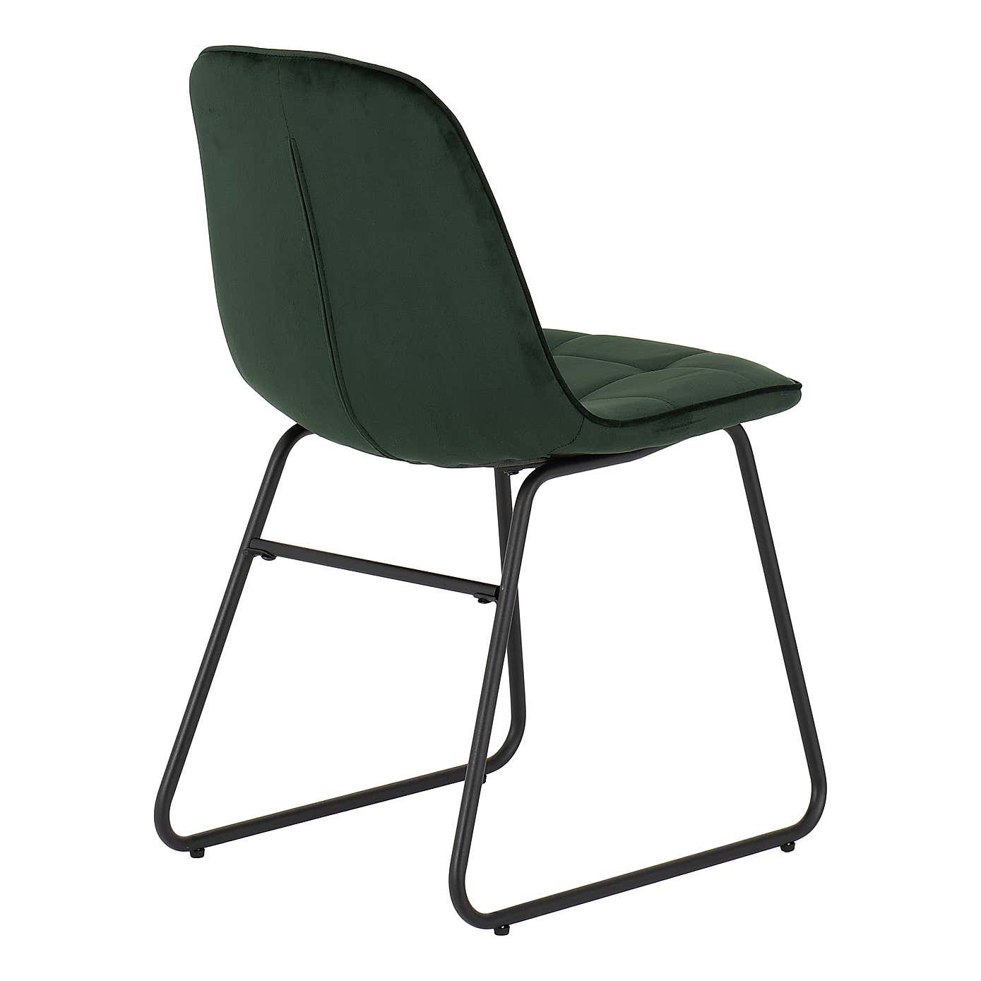 Lukas Set of 2 Dining Chairs Grey Velvet