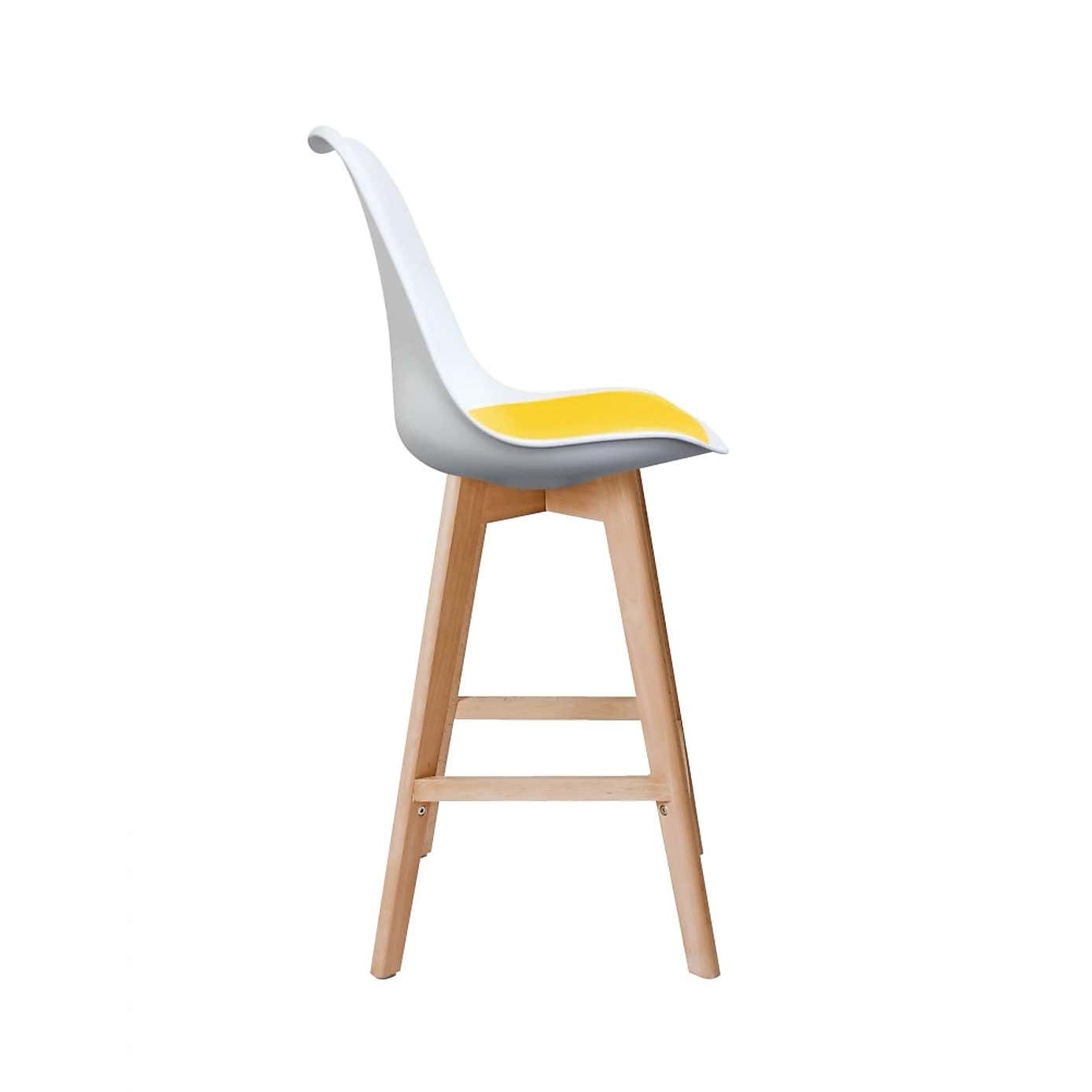 Fusion Living Soho White Plastic Bar Stool
