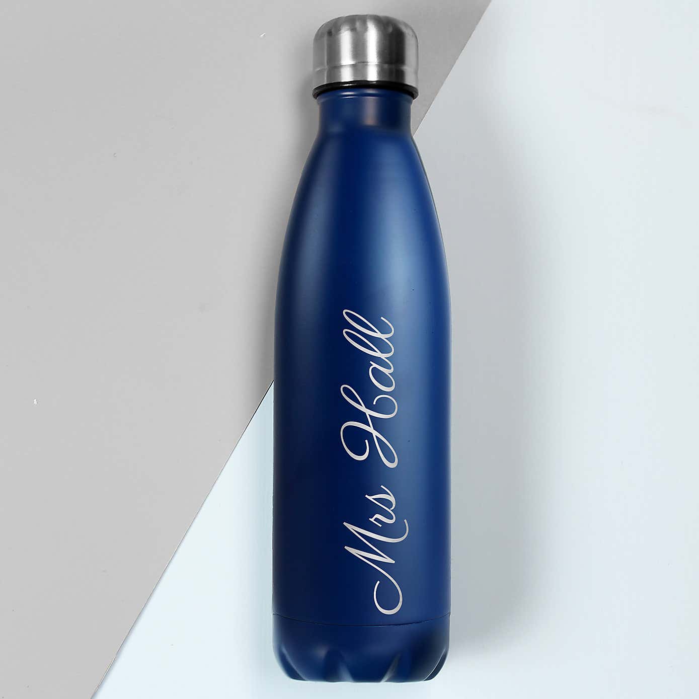 Personalised Metal Insulated Drinks Bottle Blue