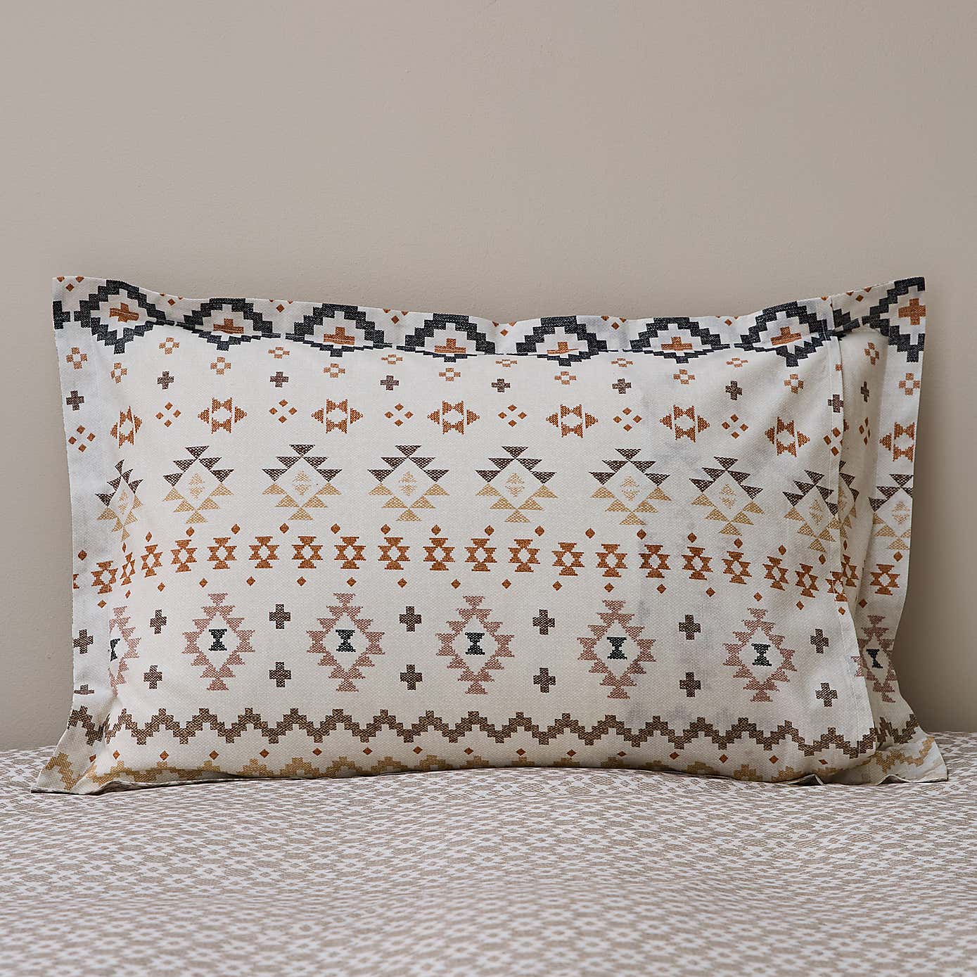 Jabari Aztec 144 Thread Count Terracotta Oxford Pillowcase