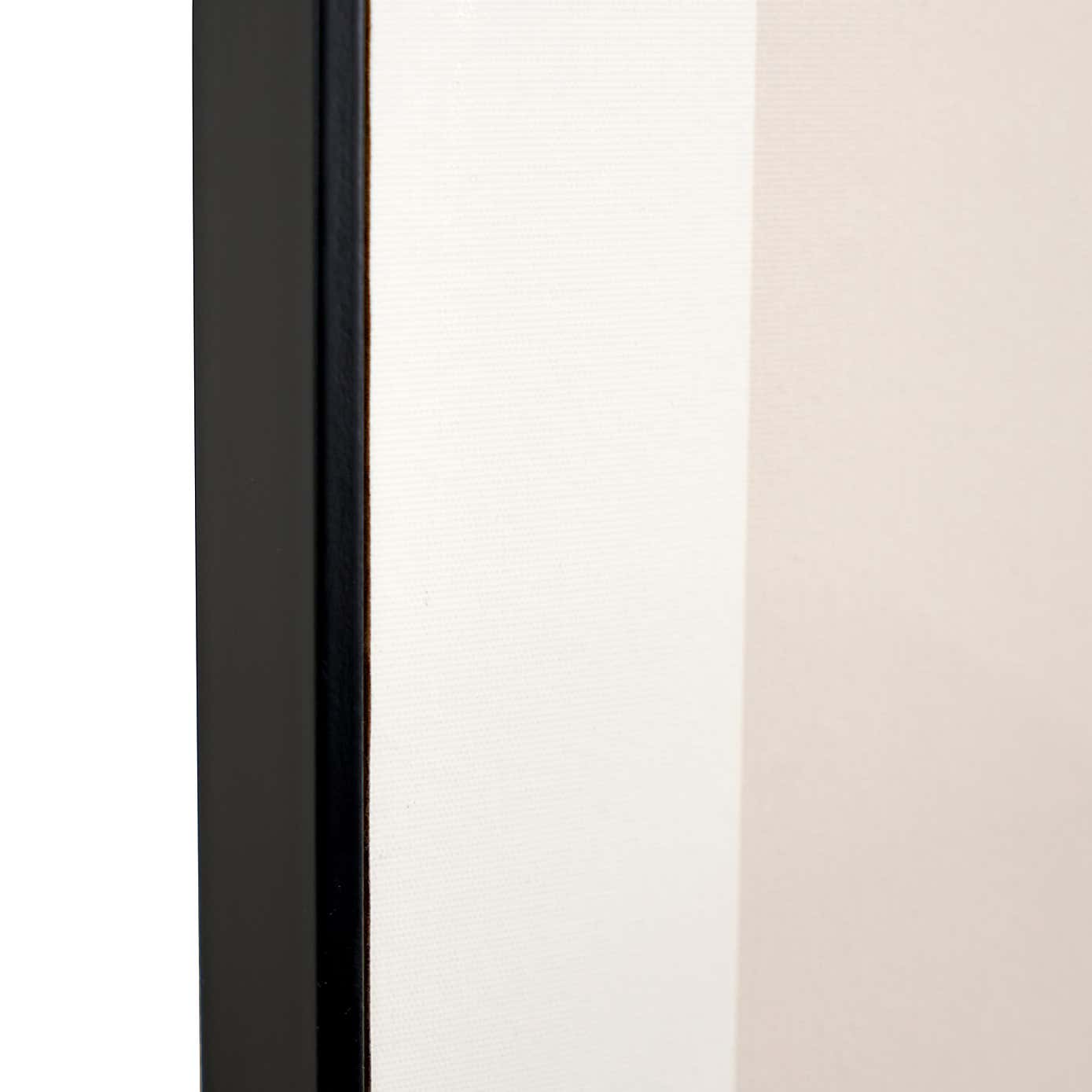 Art Deco Linear Gold Detail Black Framed Print