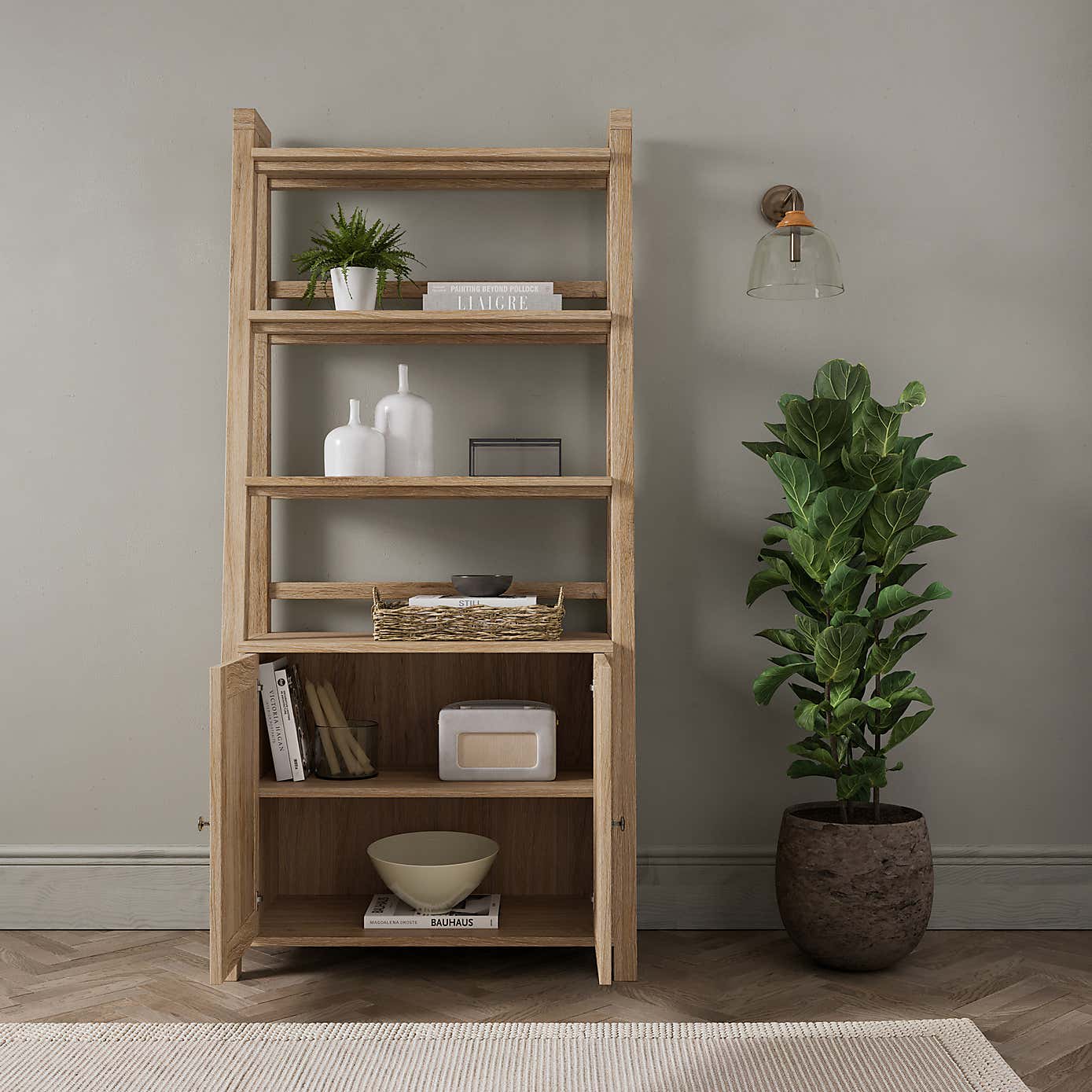 Olney Storage Ladder Shelf Stone