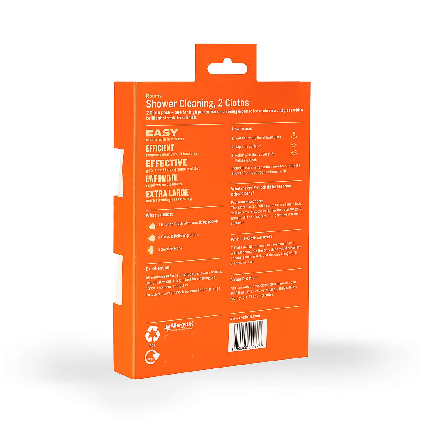 E-Cloth Pack of 2 Shower Cloths