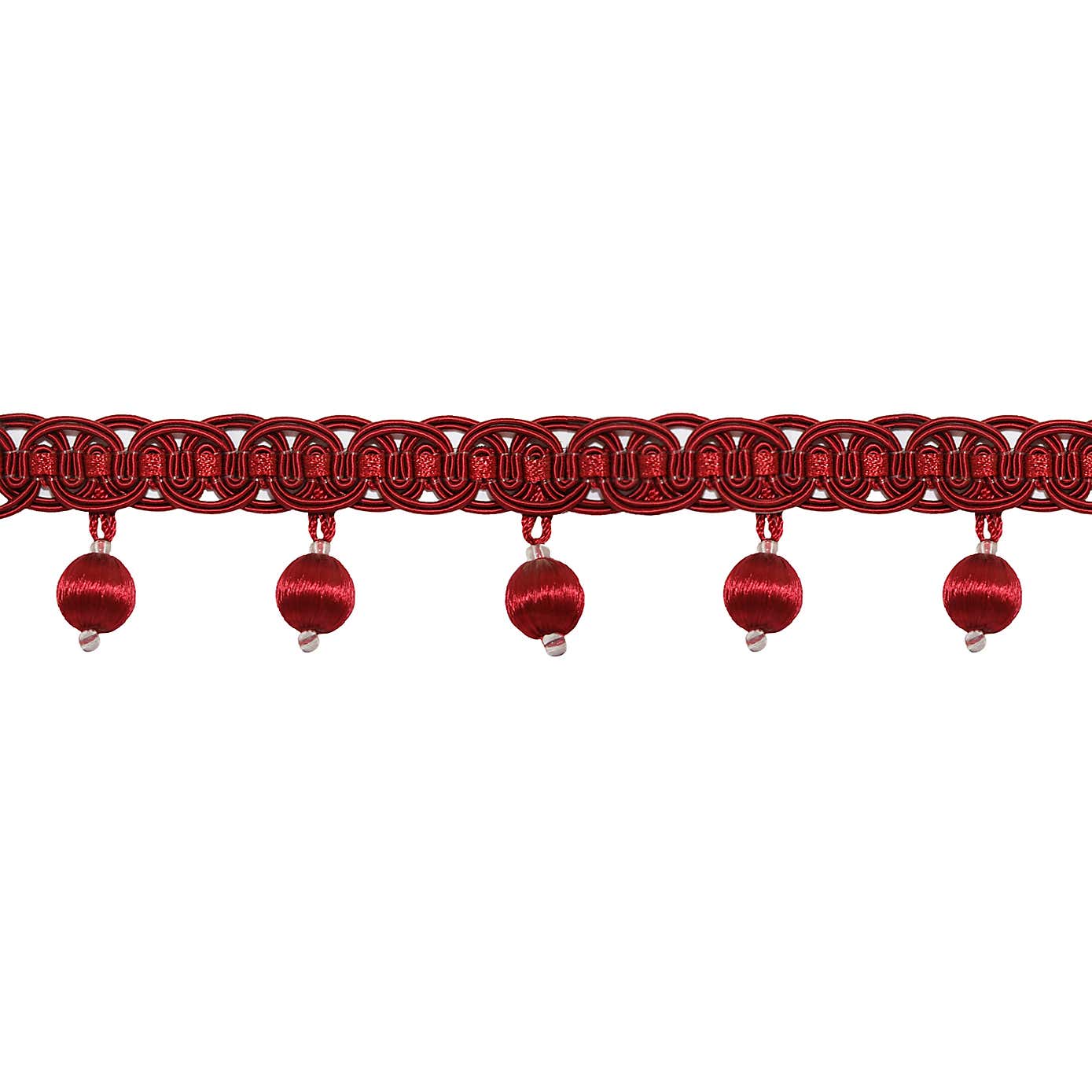 Vivaldi Ball Fringe Red Trim