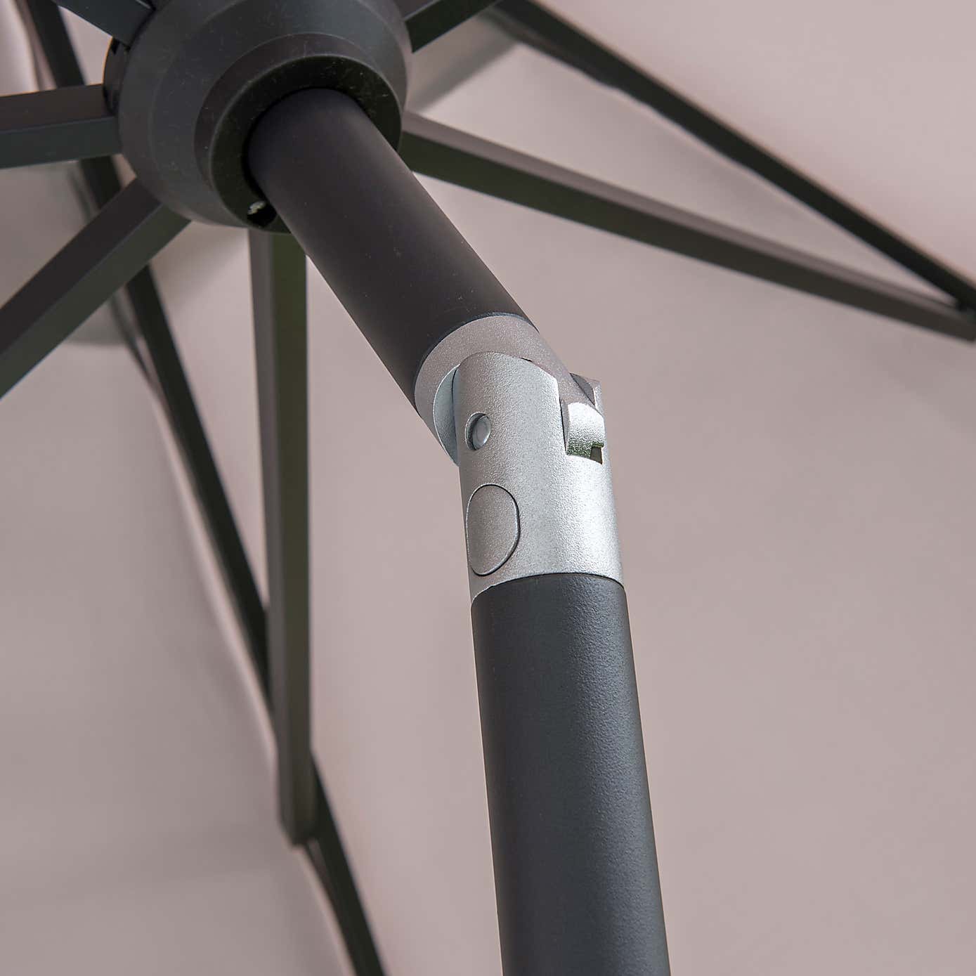 3m Elizabeth Crank and Tilt Taupe Parasol