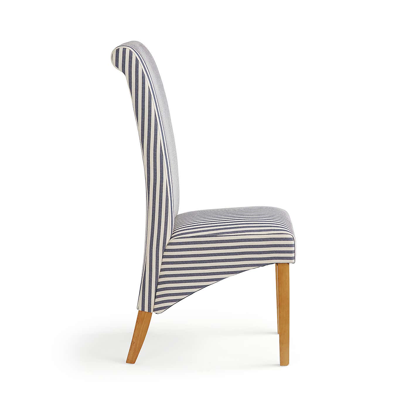 Set of 2 Chester Linford Stripe Dining Chairs, Fabric