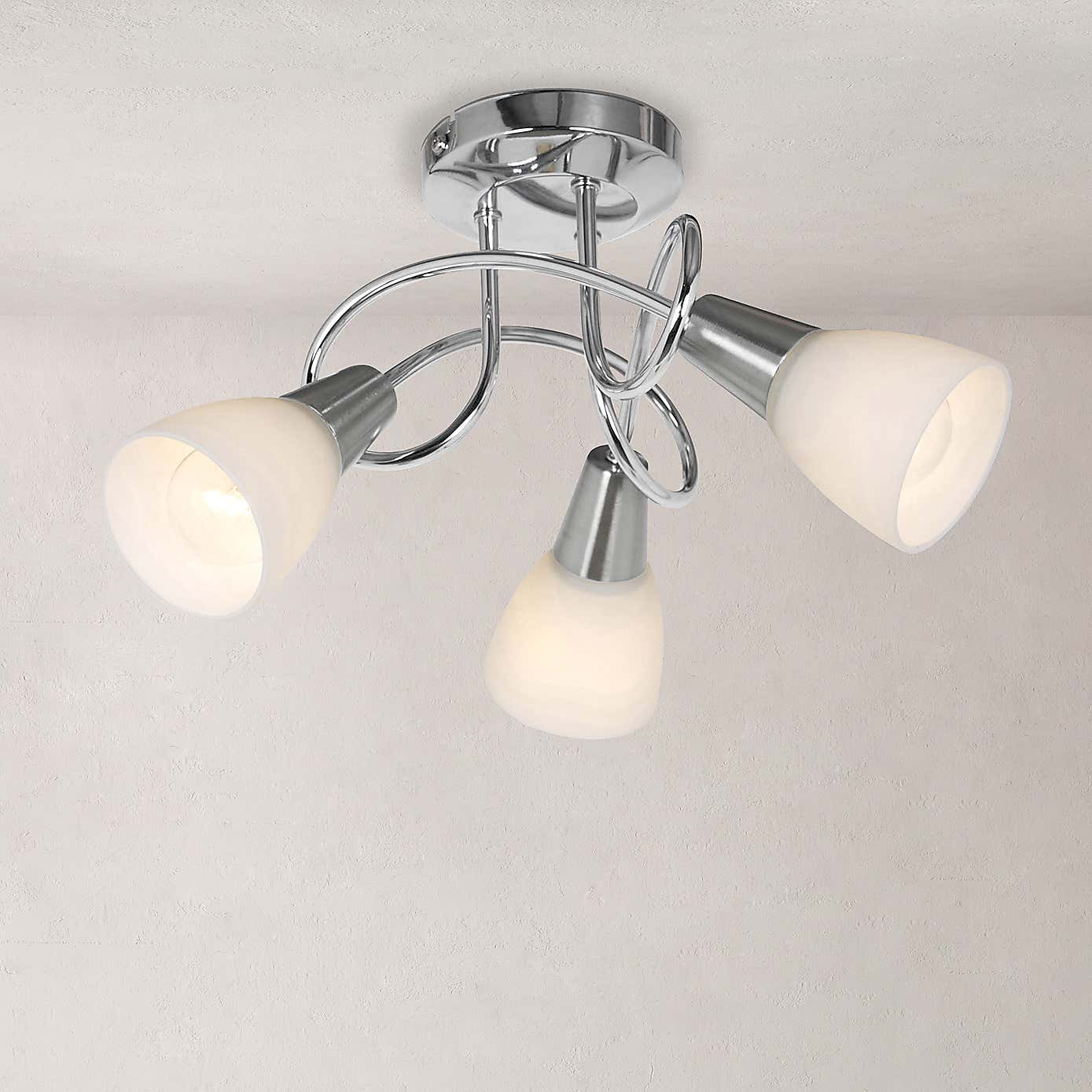 Smithson 3-Light Chrome Ceiling Fitting
