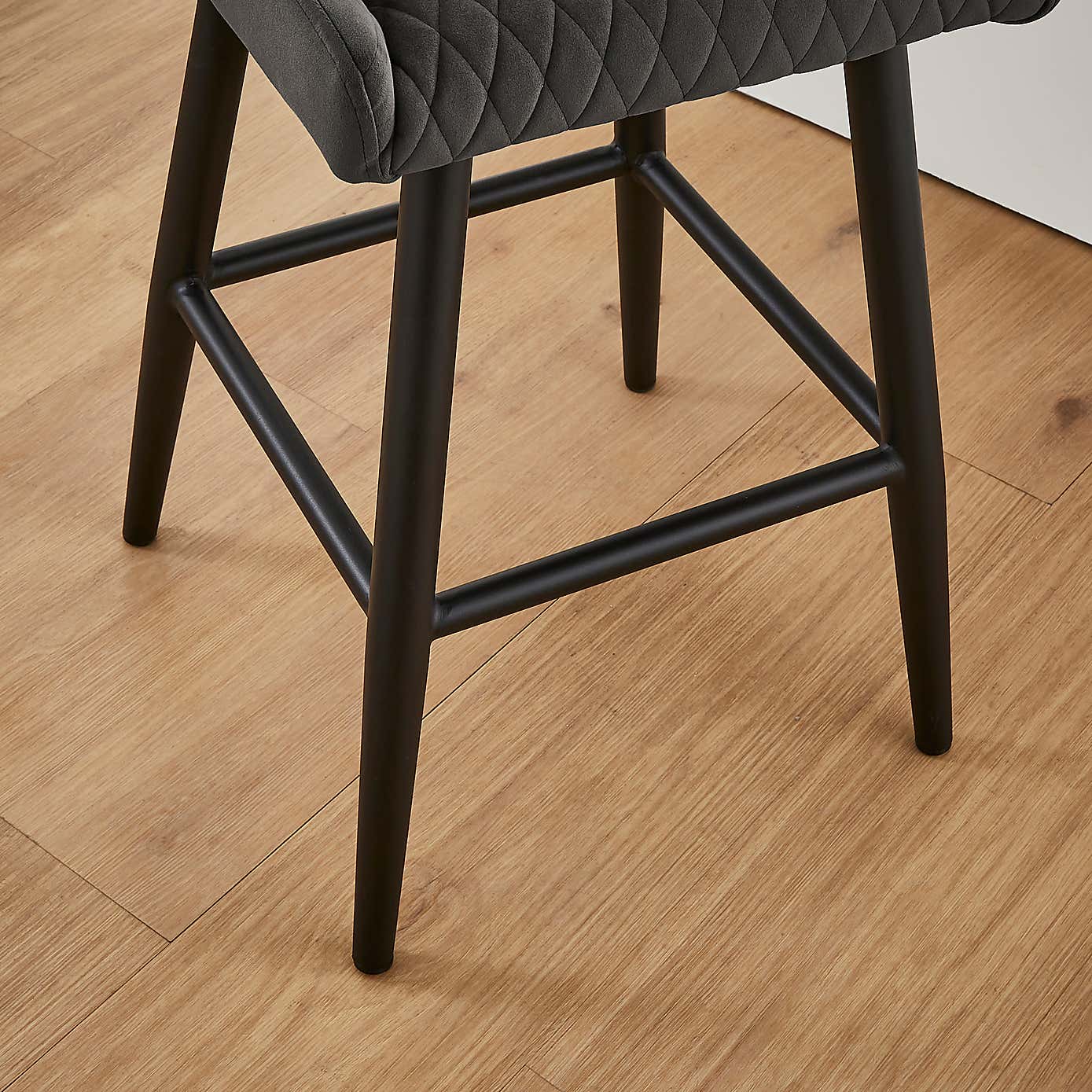 Montreal Bar Stool Charcoal Velvet