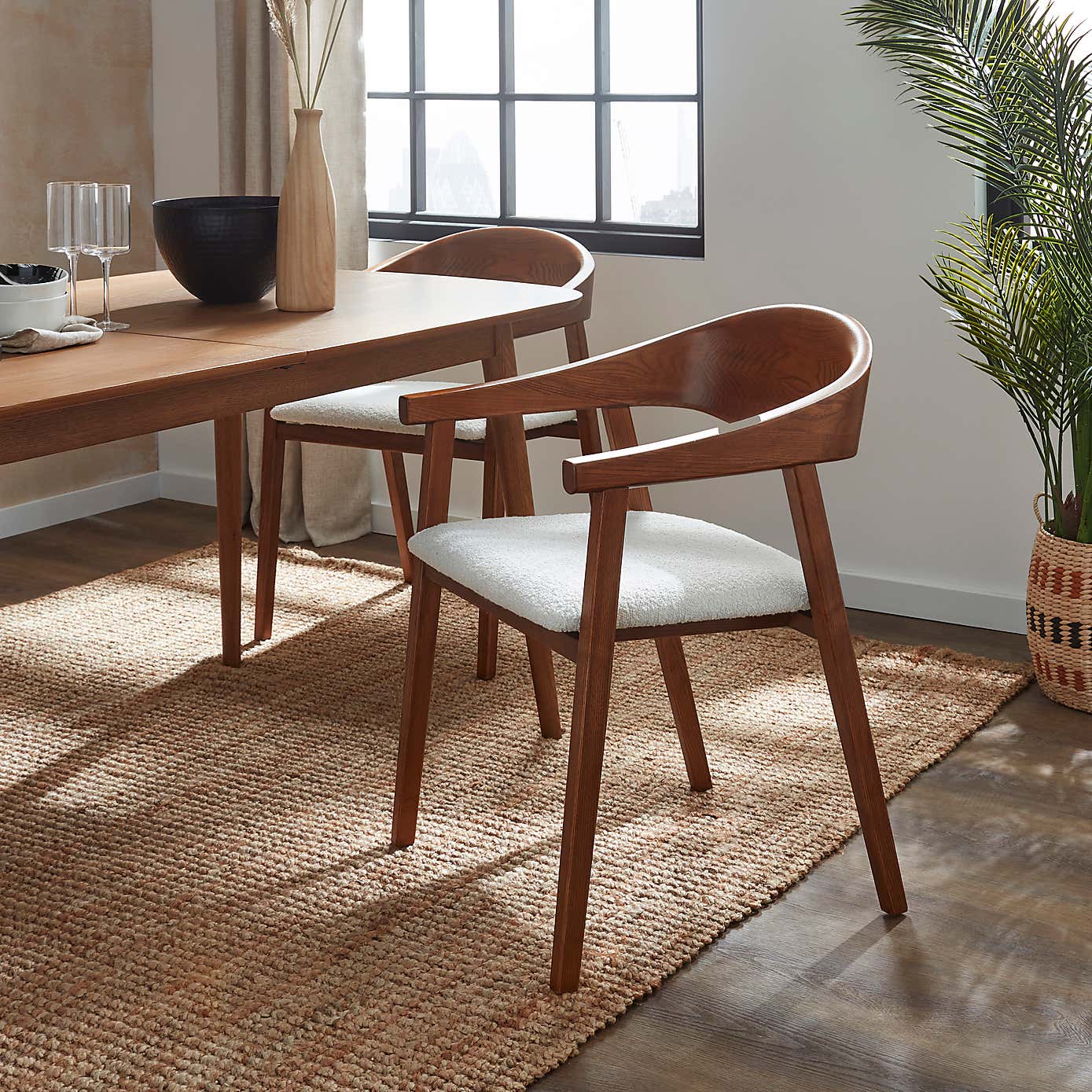 Oskar Dining Chair, Boucle